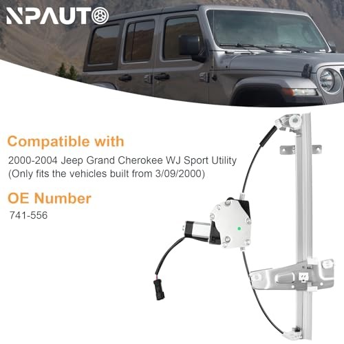 Front Driver Side Power Window Regulator with Motor Replacement for 2000 2001