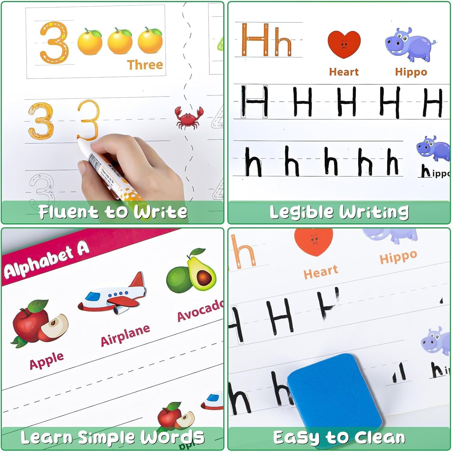 “Kindergarten Learning Activities Learn to Write for Kid Age 3 4 5 Years Old, 40