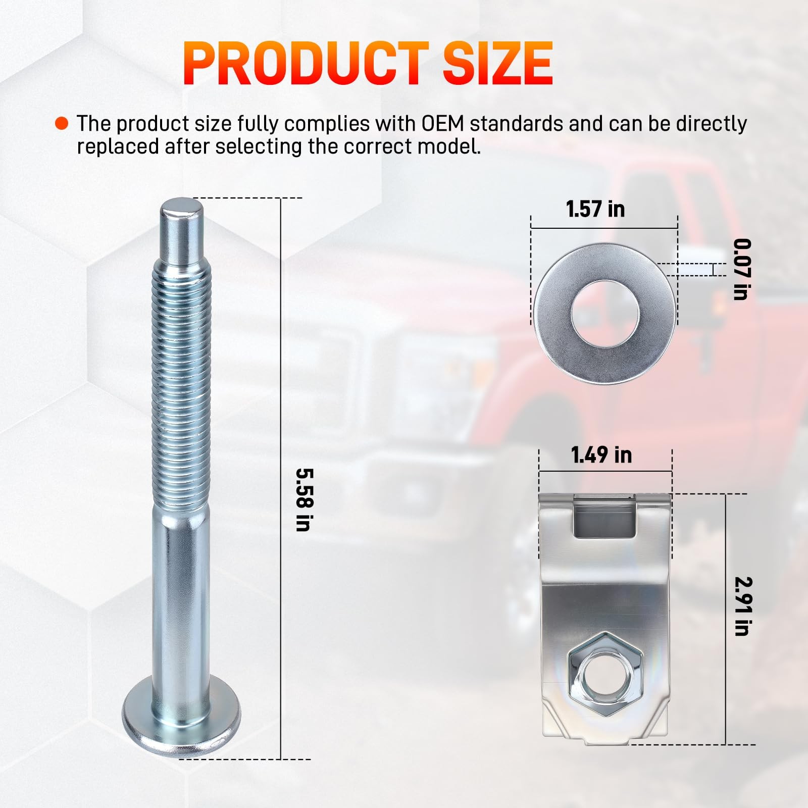 GDUKOP 924-311 Truck Bed Mounting Bolts Nuts Hardware Kit 1/2-13 UNC
