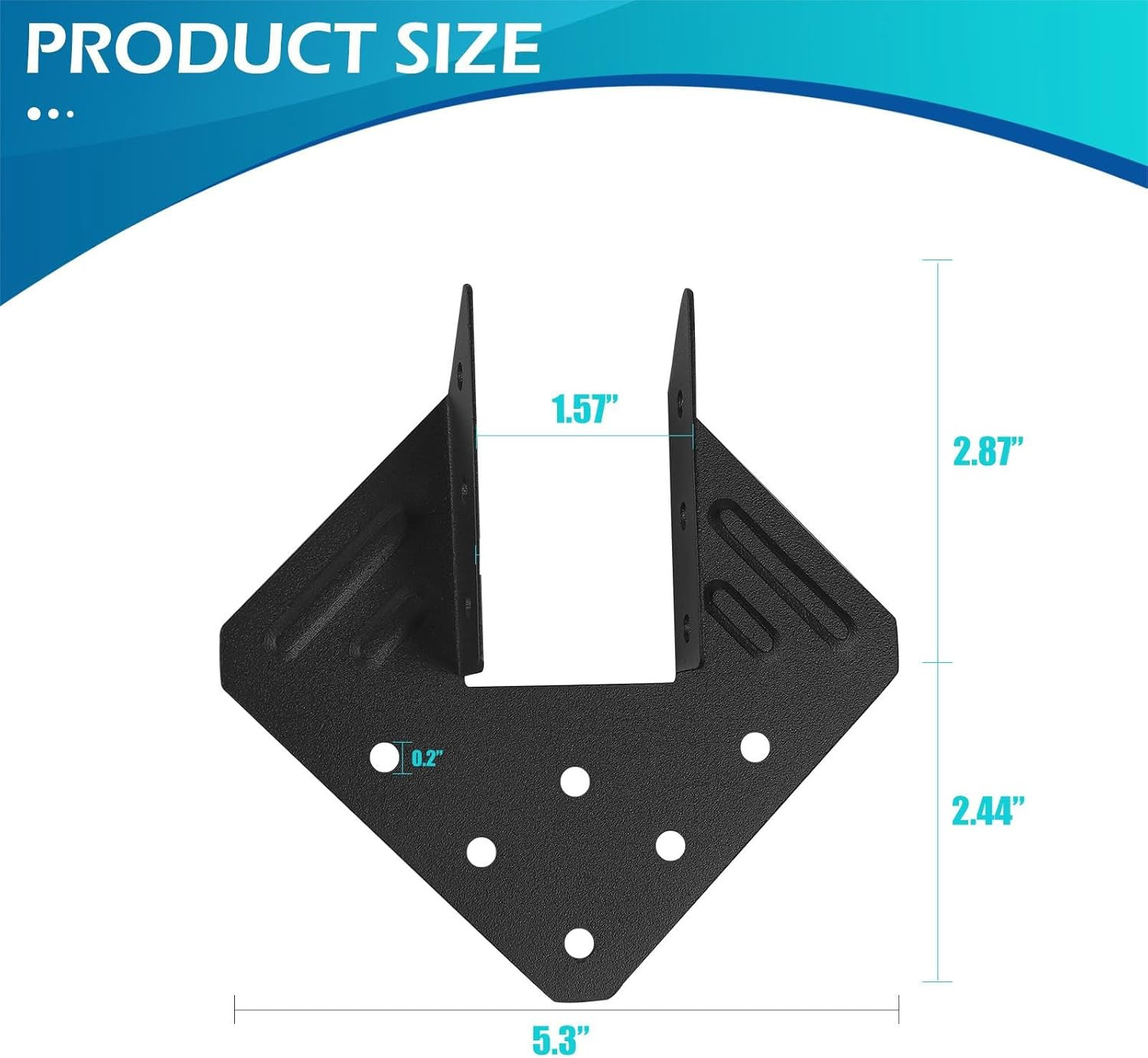 Hurricane Ties 48 Pack, Black Powder Coated Rafter Brackets and Clips
