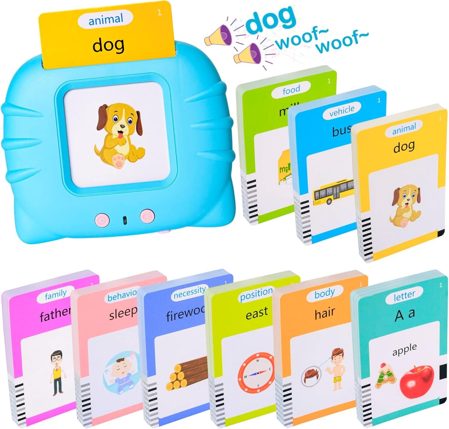 510 Talking Flash Cards for Kids 2-4 – Pocket Speech Therapy Toys for Autism,…