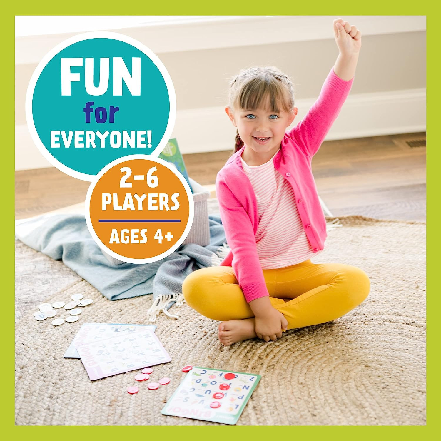 Alphabet Bingo! Letter Learning Educational Board Game for 2 to 6 Kids Ages 4+