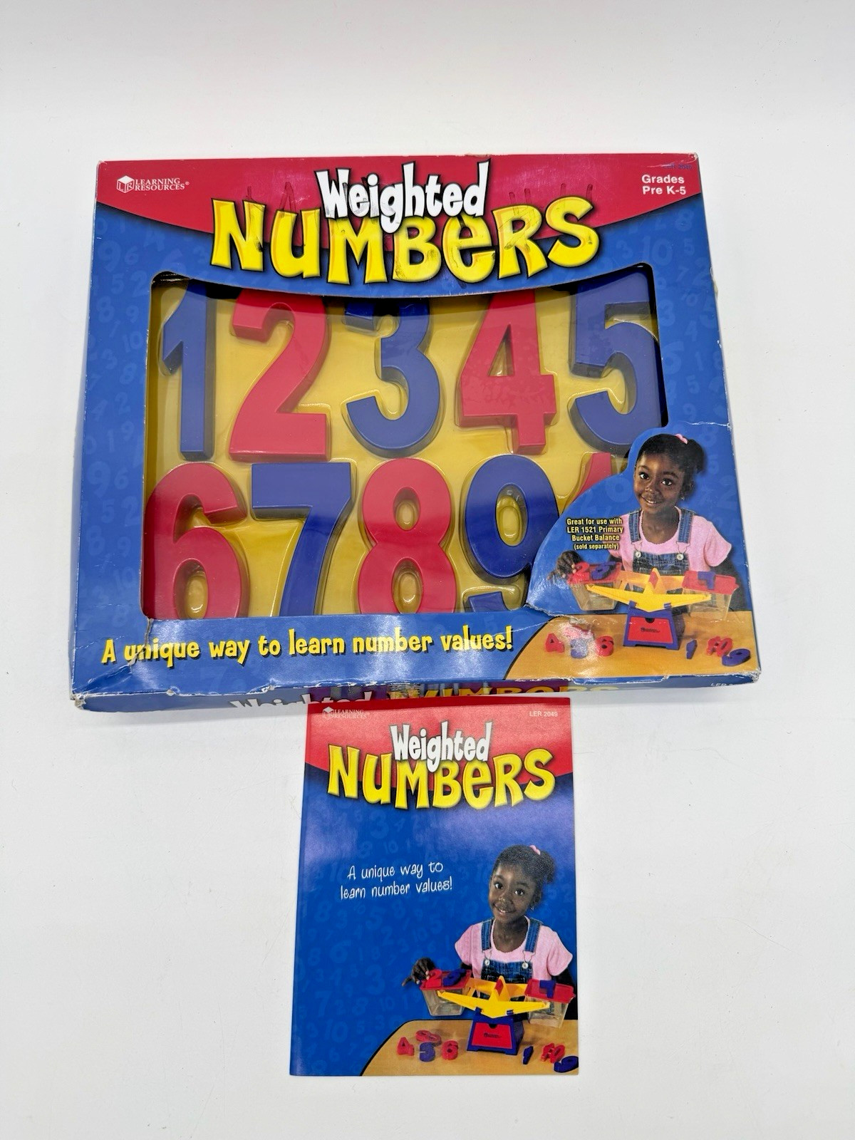 NEW Learning Resources Jumbo Plastic Weighted Numbers Balance Scale LER 2049 NIB