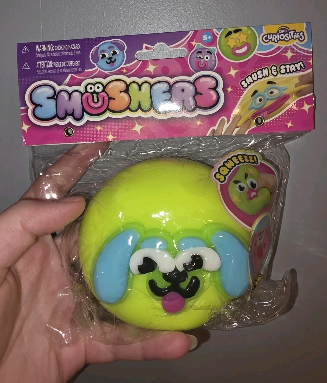 ORB Curiosities Smushers Dog Face Swap Squishy Smush GREEN – VIRAL – New Sealed