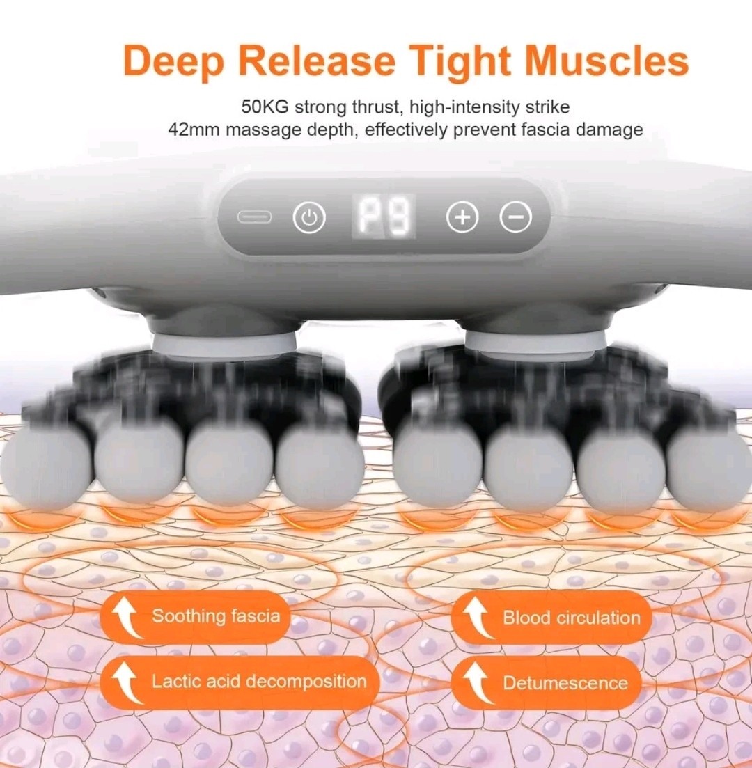 42-head 42-Drive Massage Gun Set, Deep Tissue Percussion Massager with 42 Black