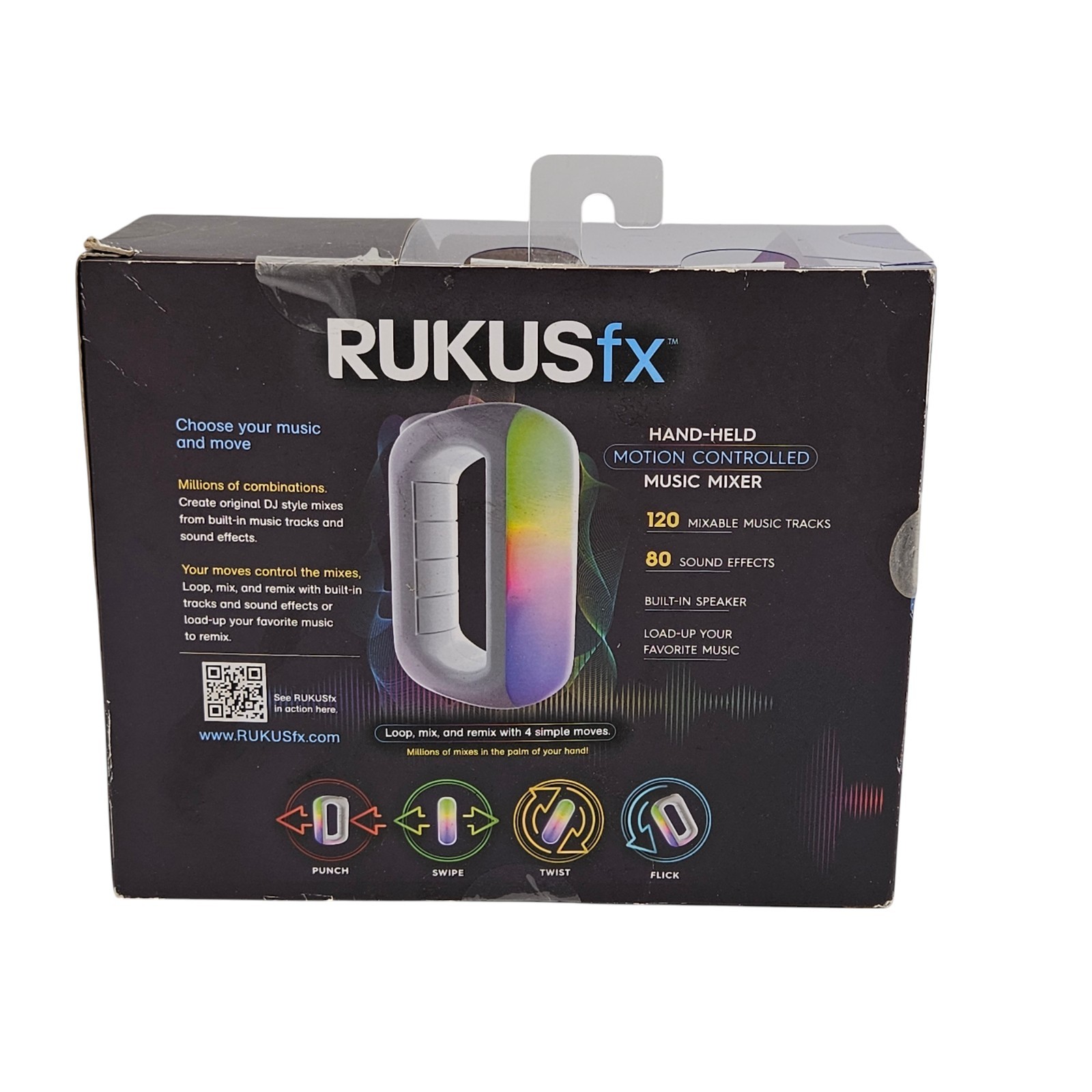 Rukus fx Hand Held Motion Controlled Music Mixer Bonus Silicone Skin RUKUSfx