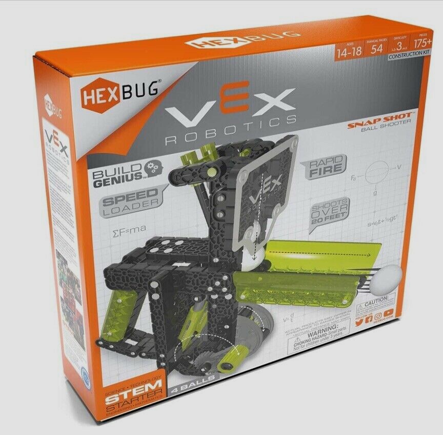 HEXBUG VEX Robotics Snap Shot DIY Ball Launcher Fun STEM Educational Engineering