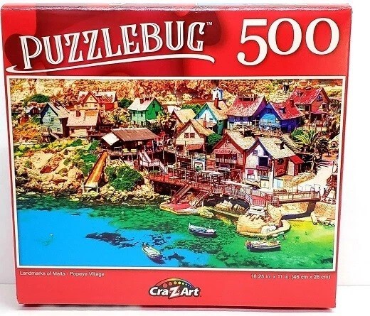 CRA-Z-ART 500PC PUZZLE JIGSAW SET FARMHOUSE LAS VEGAS POPEYE VILLAGE HOUSES BOAT