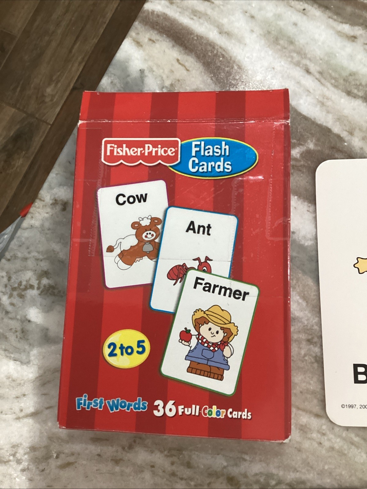 Fisher Price Flash Cards First Words 36 Full Color Cards Ages 2-5