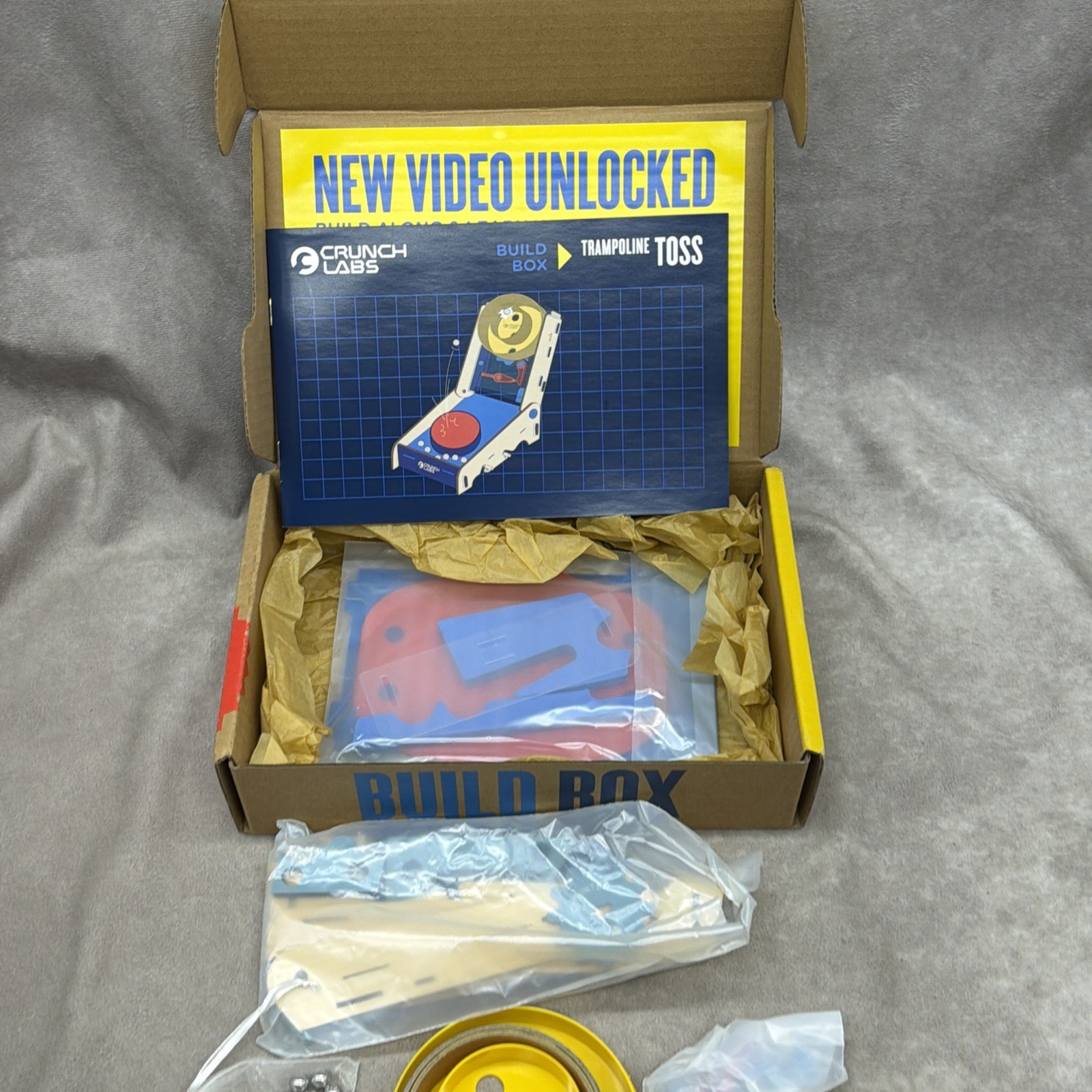 Crunch Labs Trampoline Toss Build Box by Mark Rober STEM Kit New Open Box