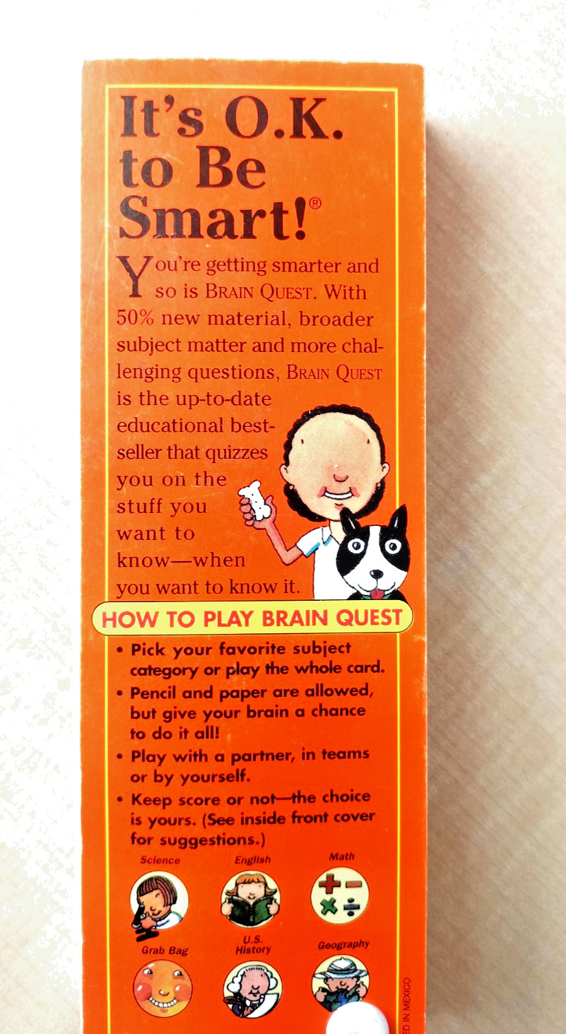 Brain Quest 1999 Question/Answer Kindergarden & 4th Grade – 3 Decks