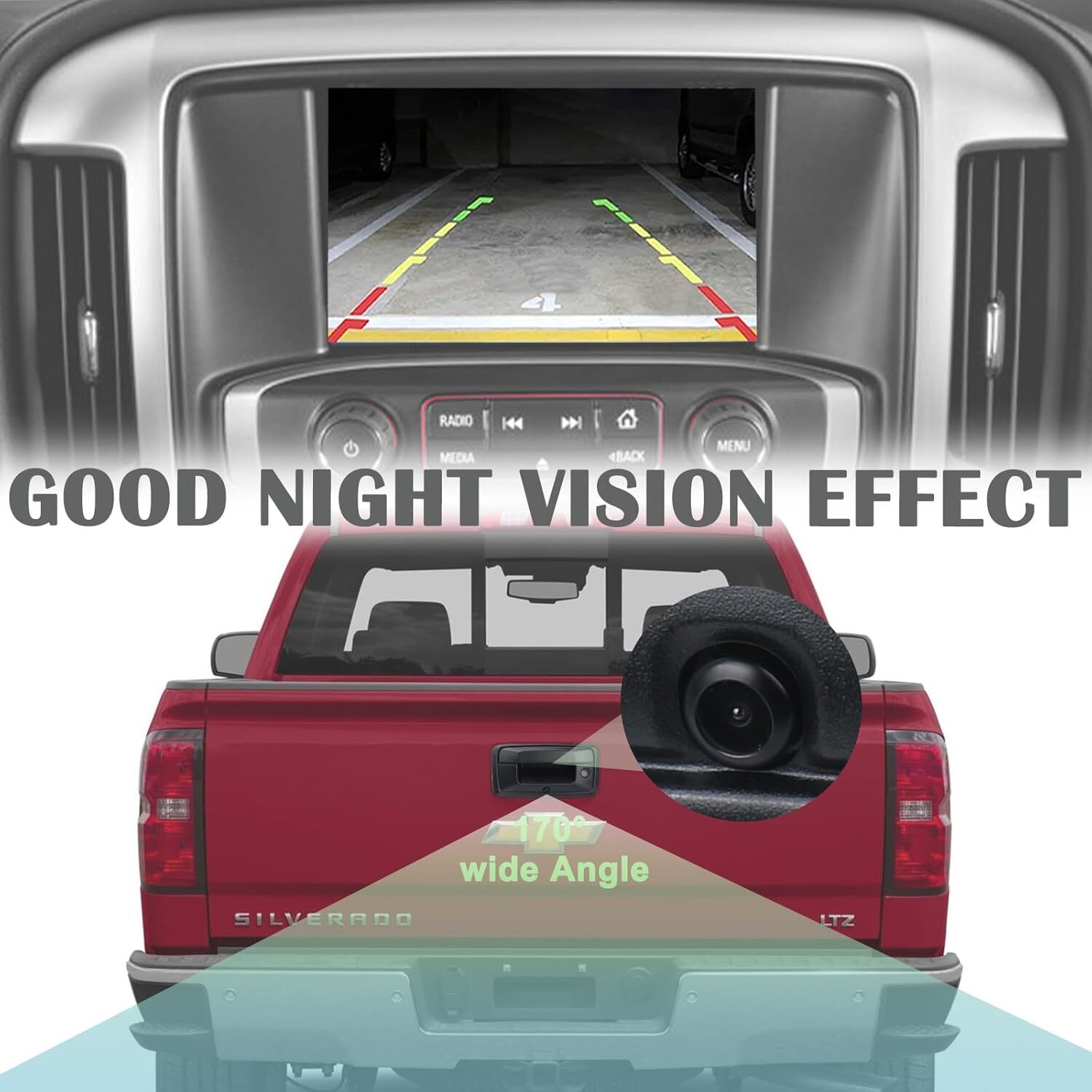 Backup Camera Tailgate Handle Rear View Camera Liftgate Latch Handle with
