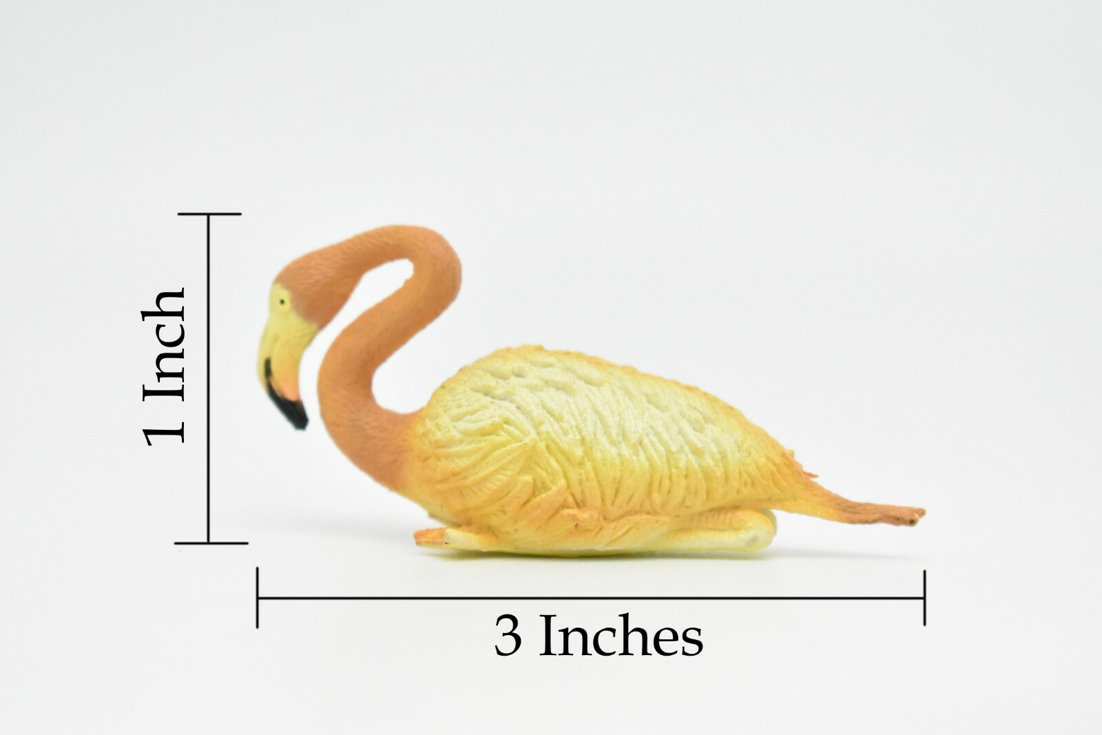 Flamingo Toy, Realistic Rubber Replica Bird, Hand Painted Model 3″ CWG200