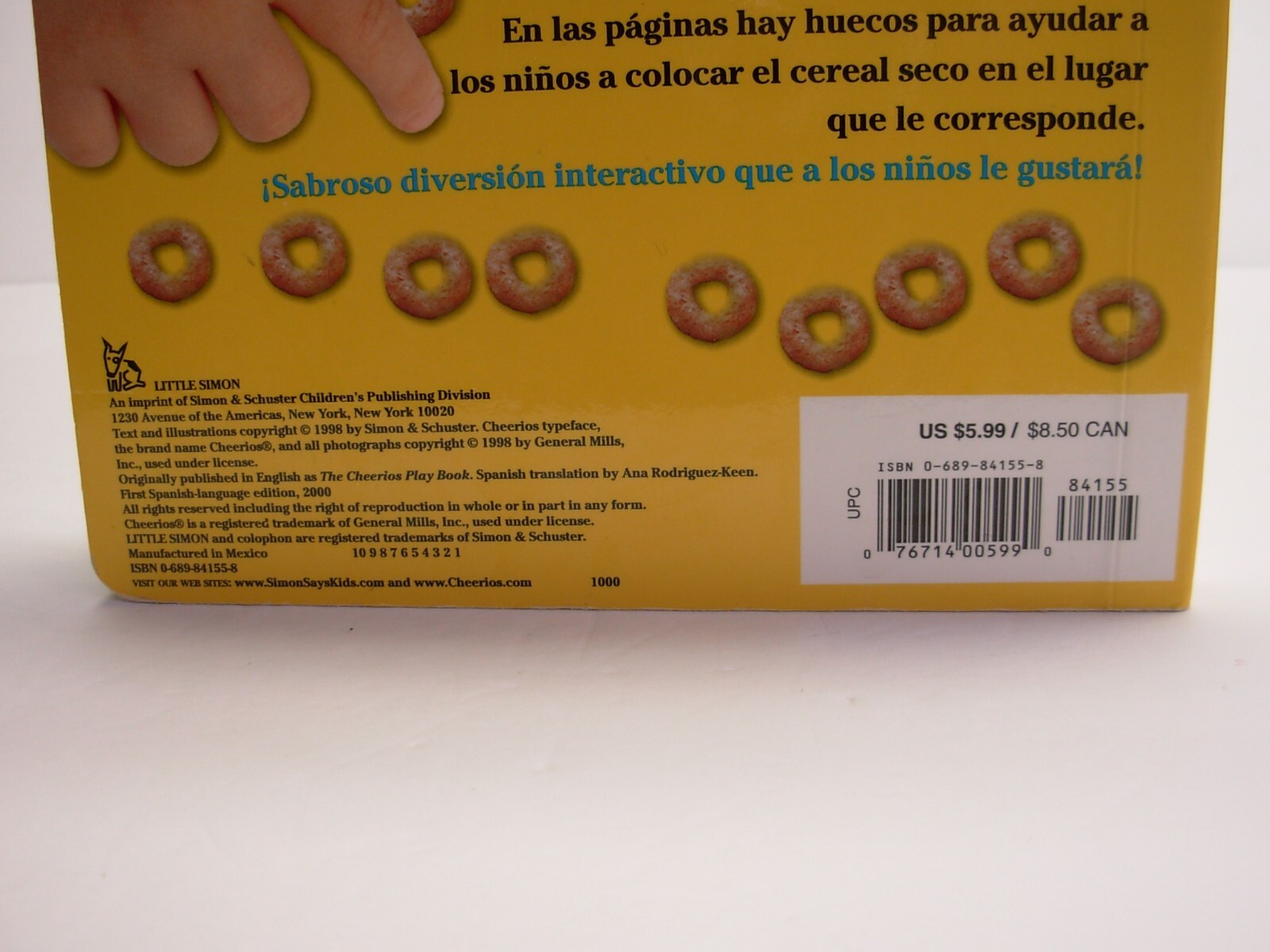Cheerios Puzzle & Book Language Spanish Fun Interactive Counting Educational