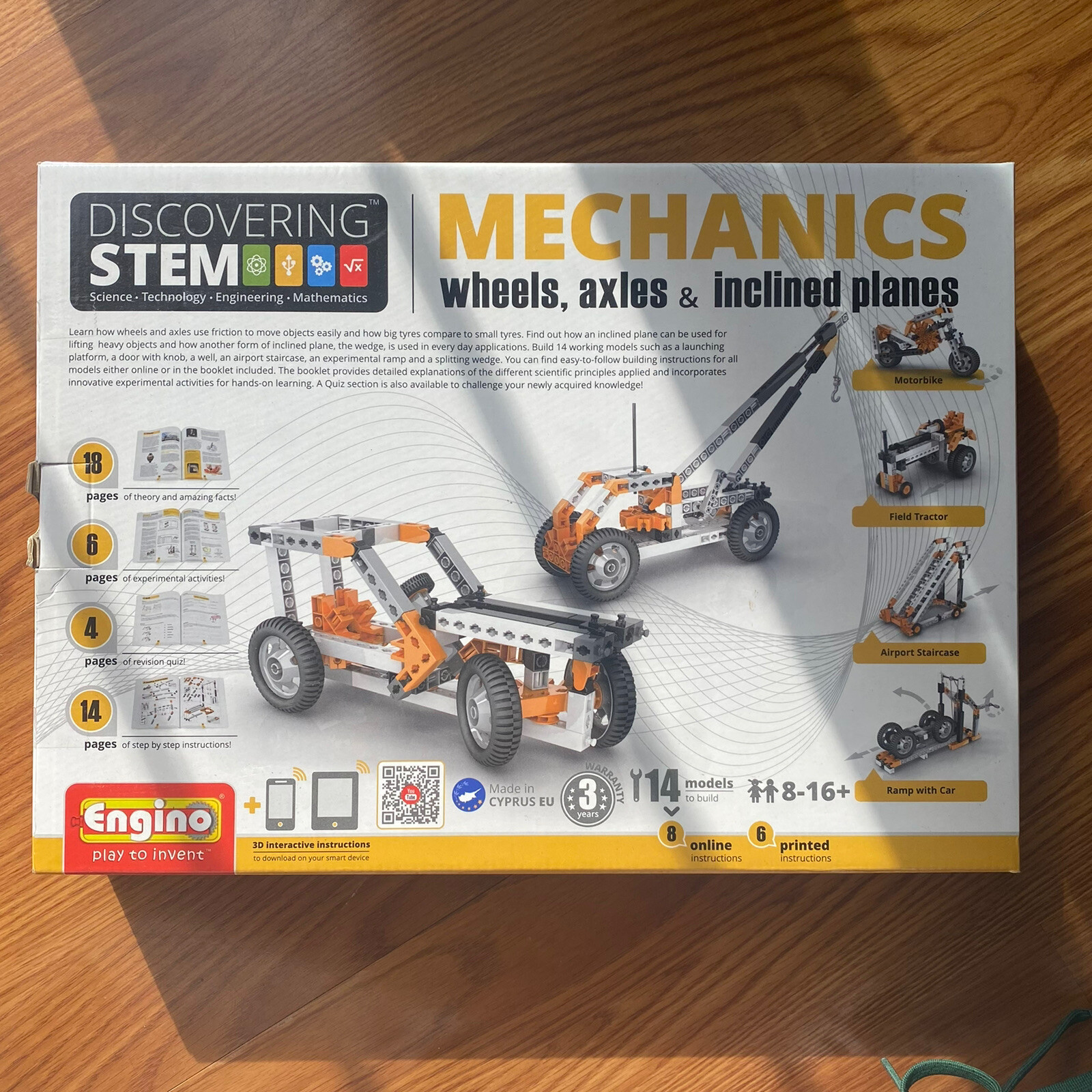 Engino Discovering STEM Mechanics Wheels, Axles and Inclined Planes | 14 Work…