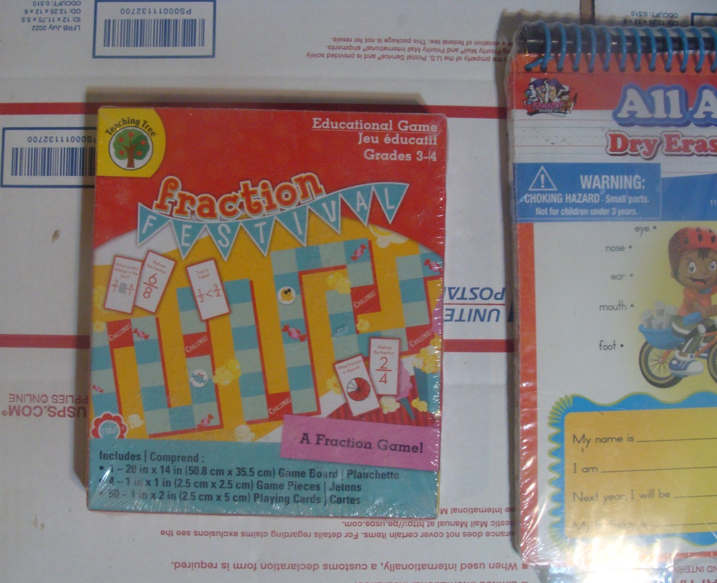 Learning Activity Book All About Me Toy Game Pre-K plus +fractional festival