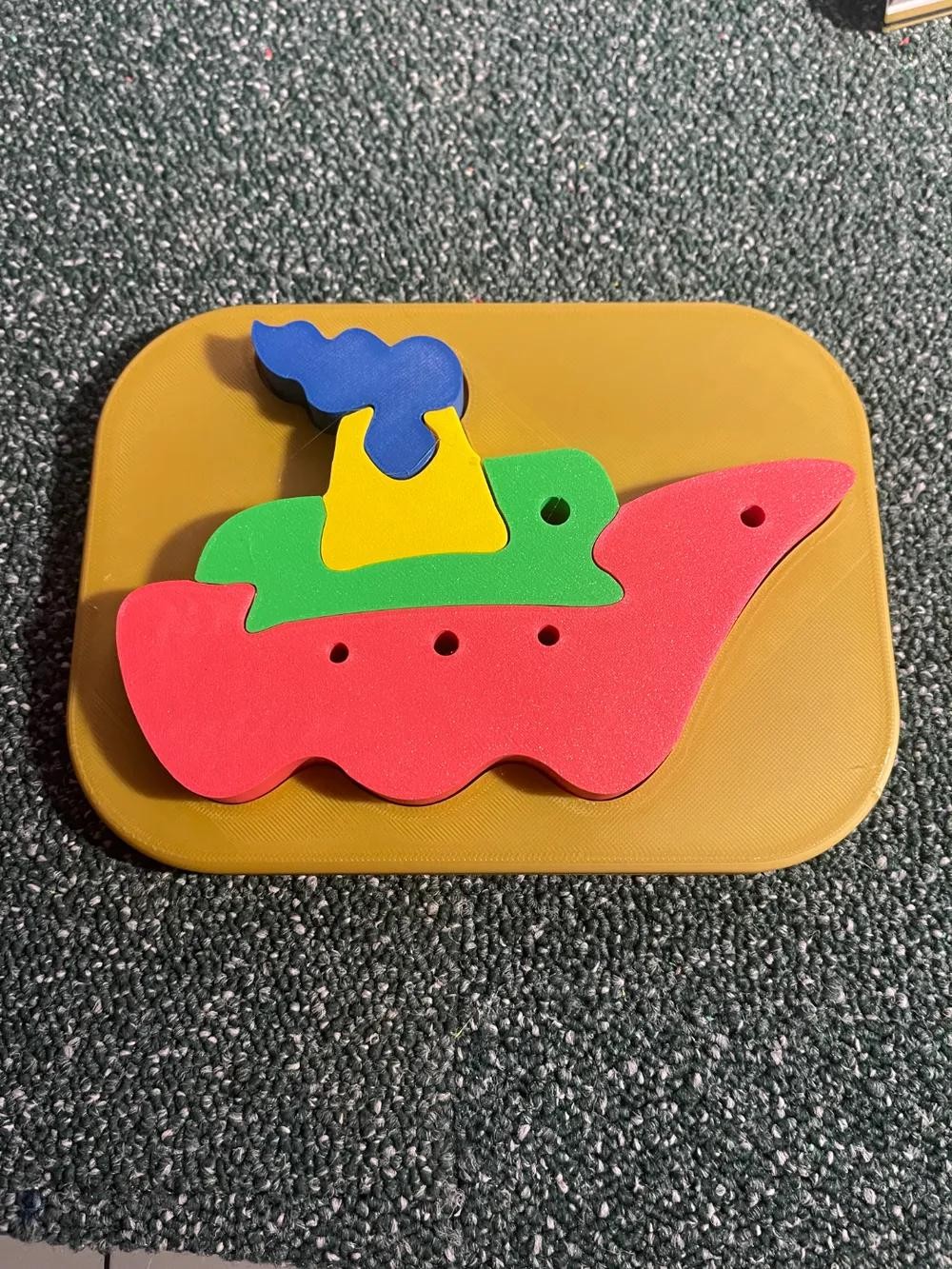 Boat Shape Puzzle for Kids – Motor Skills Development and Shape Orientation –