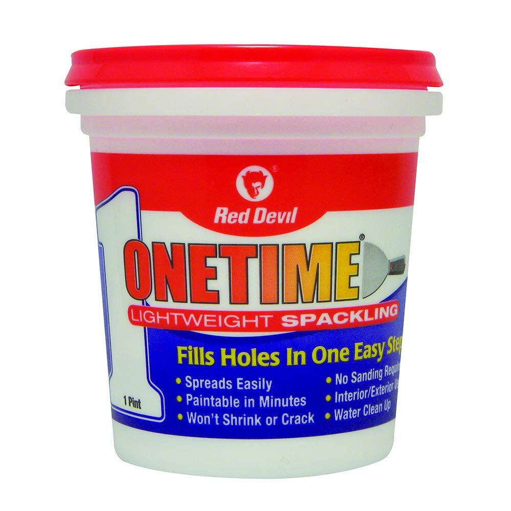Red Devil 0548 ONETIME Lightweight Spackling, 1 Pint, Made in USA