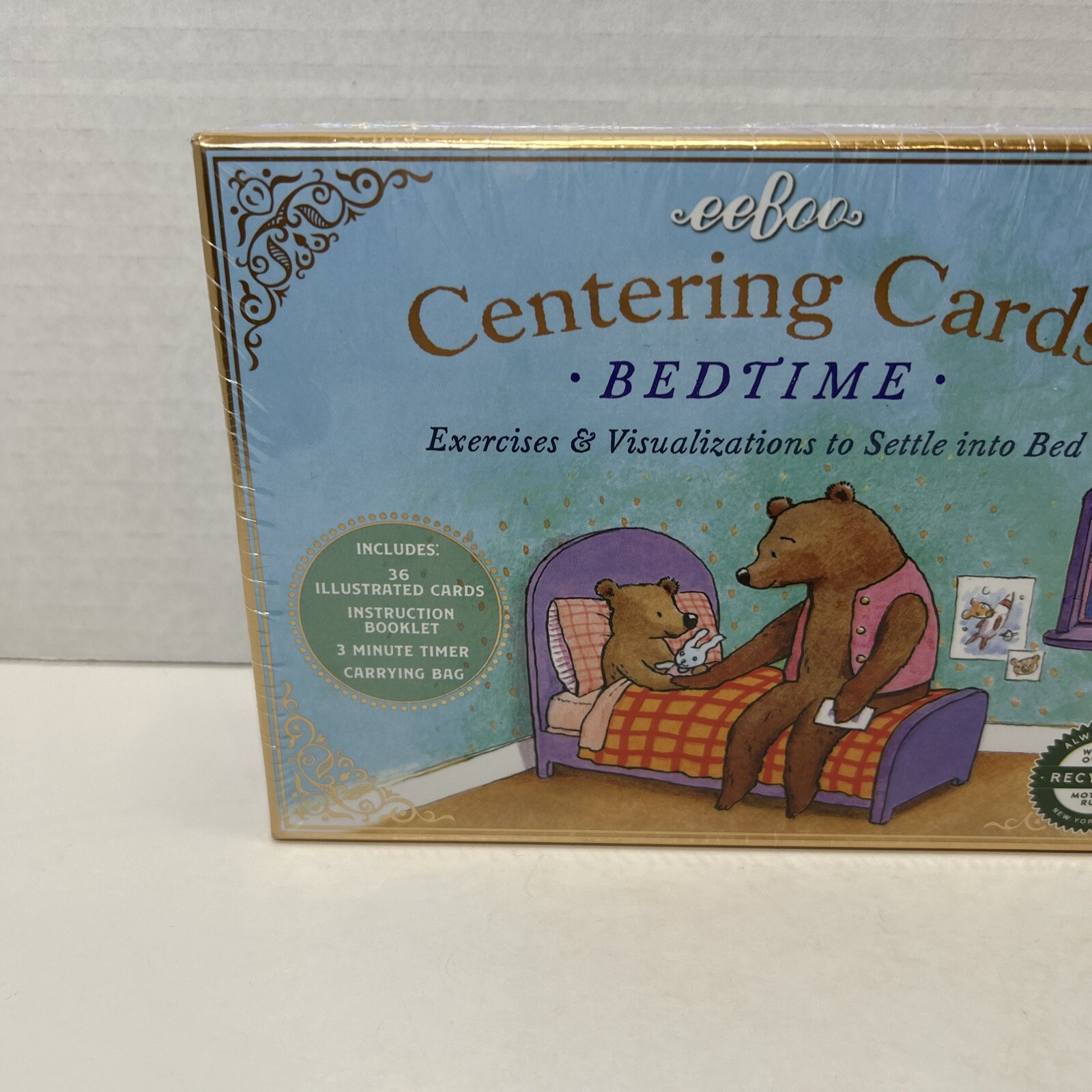 EeBoo Bedtime Centering Cards, Exercises & Visualizations 36 Cards, Bag, Timer