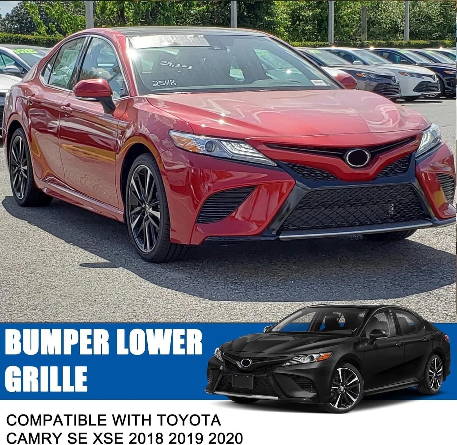 Front Bumper Lower Grille Trim Molding Fit For Toyota Camry SE XSE 2018 2019 …