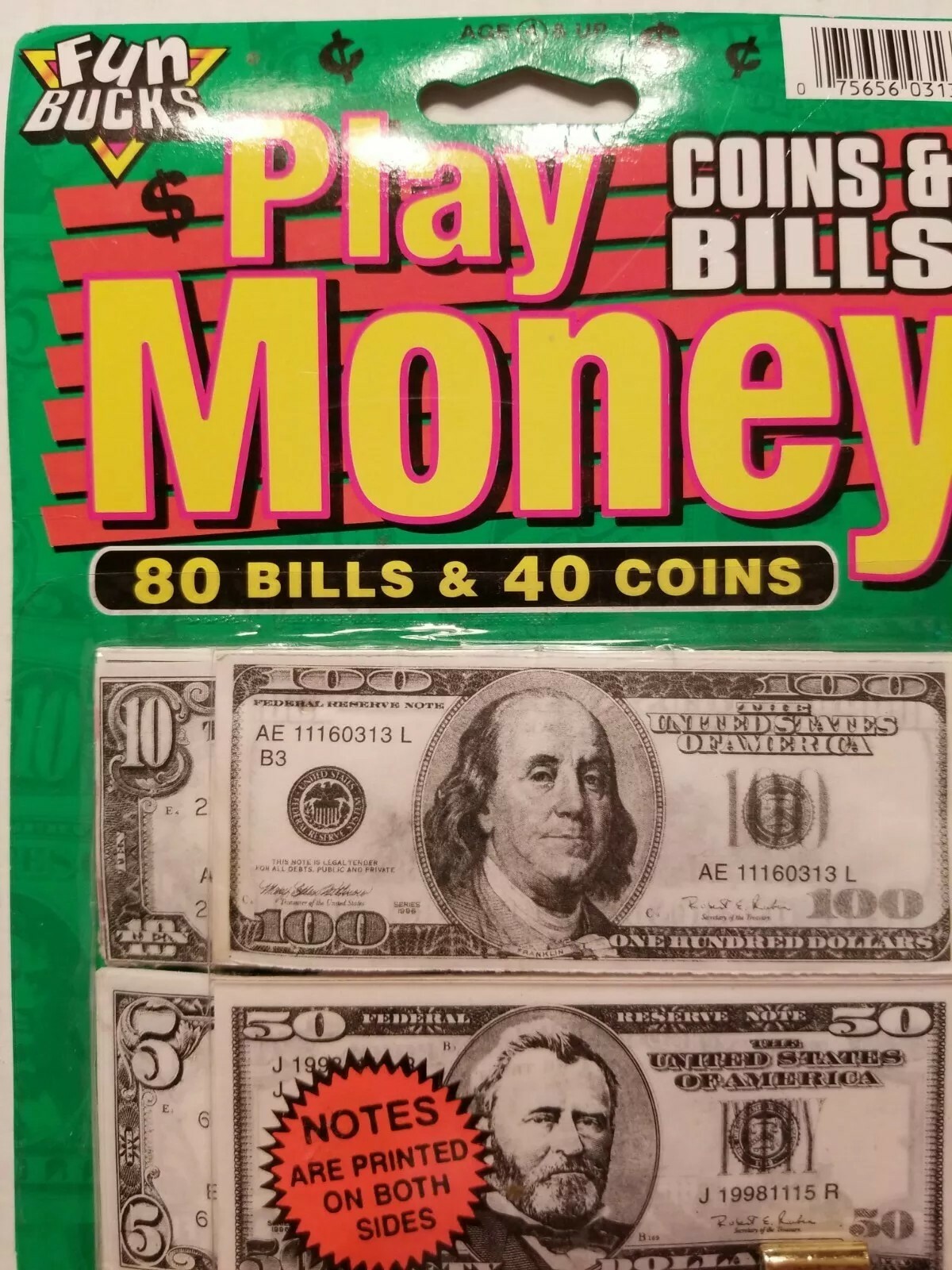 Play Cash Toy Money – Coins and Bills – with Money Clip NEW!!