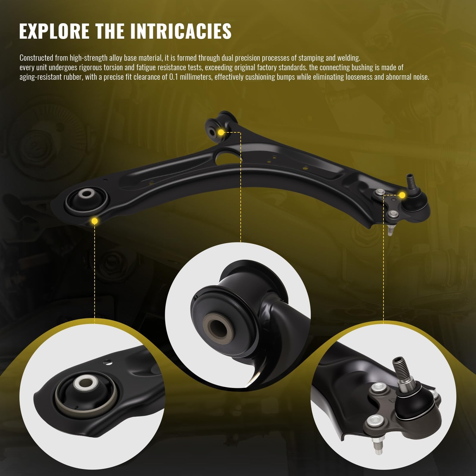 TUCAREST 10Pc Suspension Kit Fit For 2012-2019 Vw Beetle, 2012-22 Passat, 2 F…