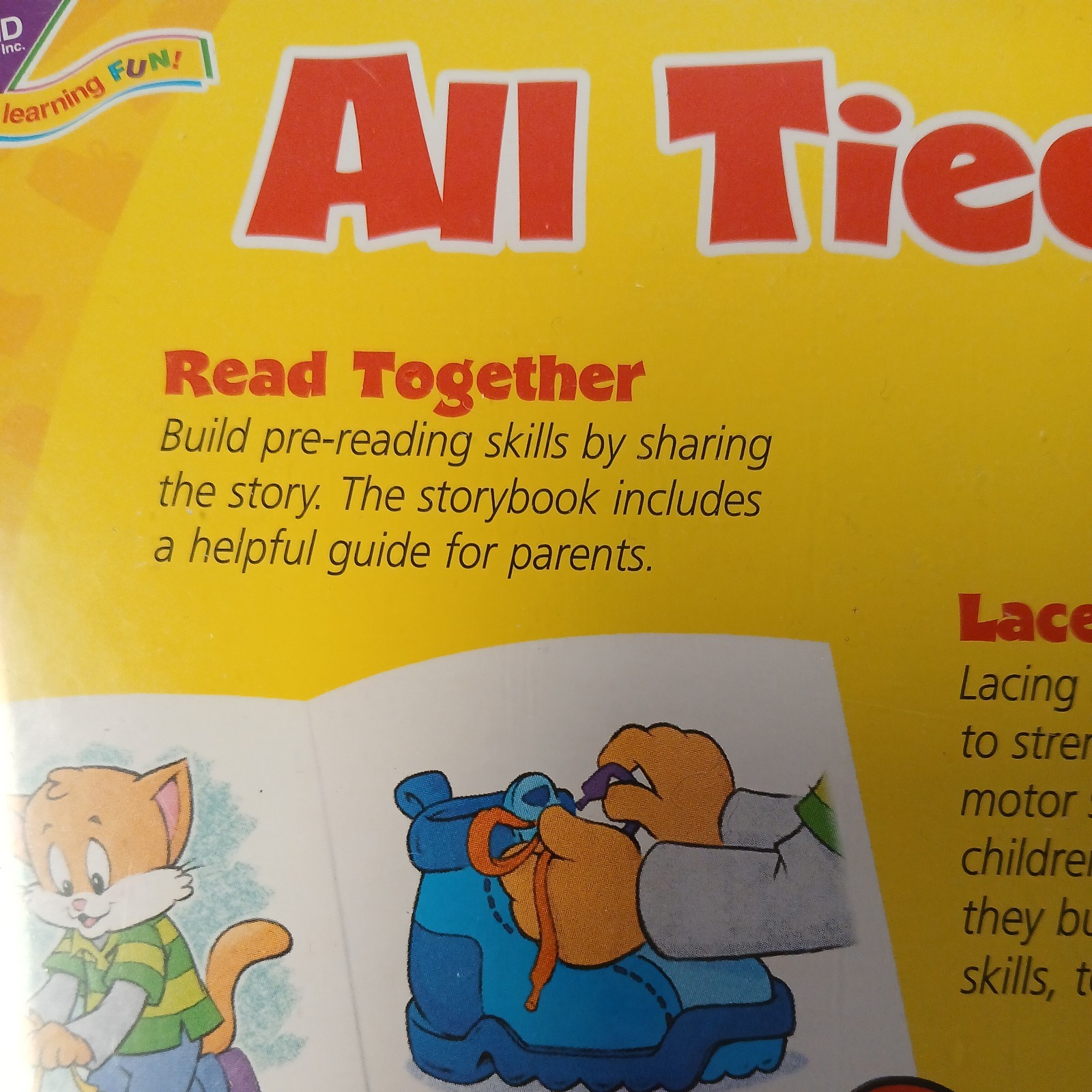 Trend Learning All Tied Up! Lace & Trace Cards Tying Shoes Storybook Included