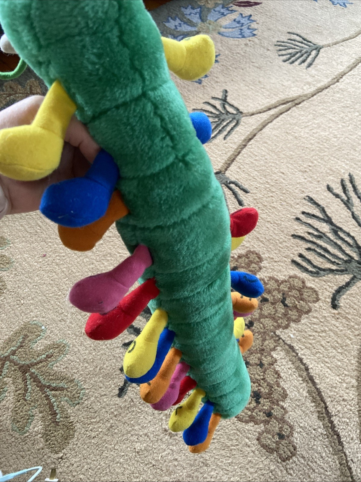 1980s Randtoy INCH WORM Caterpillar Centipede 24″ Plush Numbers Letters Vintage