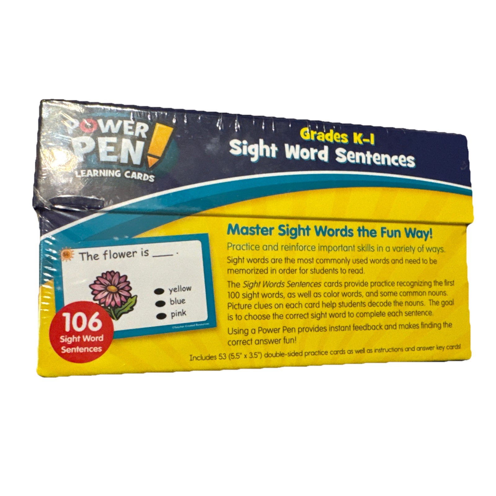 POWER PEN SIGHT WORD SENTENCES LEARNING CARDS GRADE K-1 TEACHER CREATED…