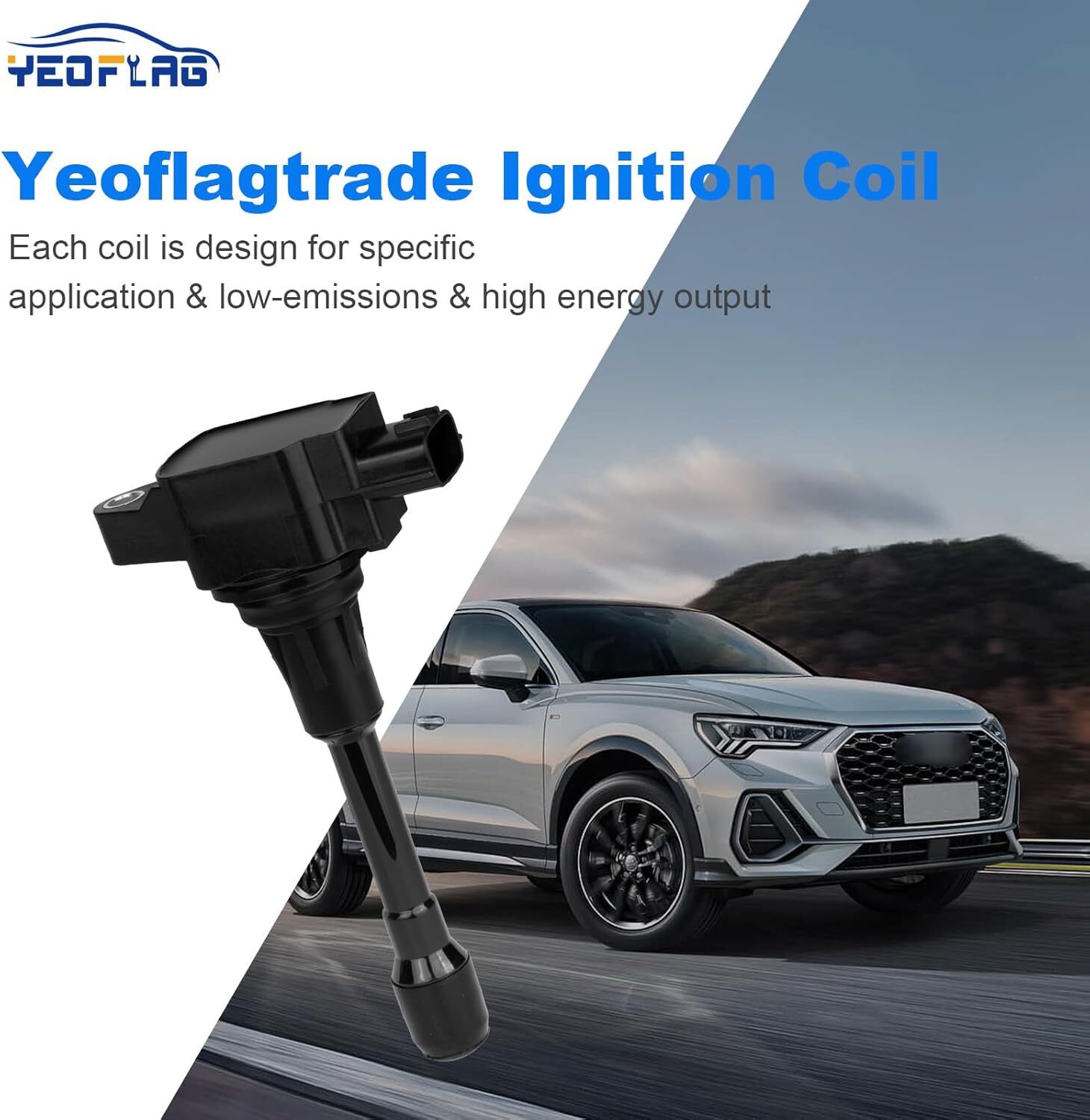 Set of 4, Ignition Coils Pack Compatible with Altima Cube Sentra Rogue Select