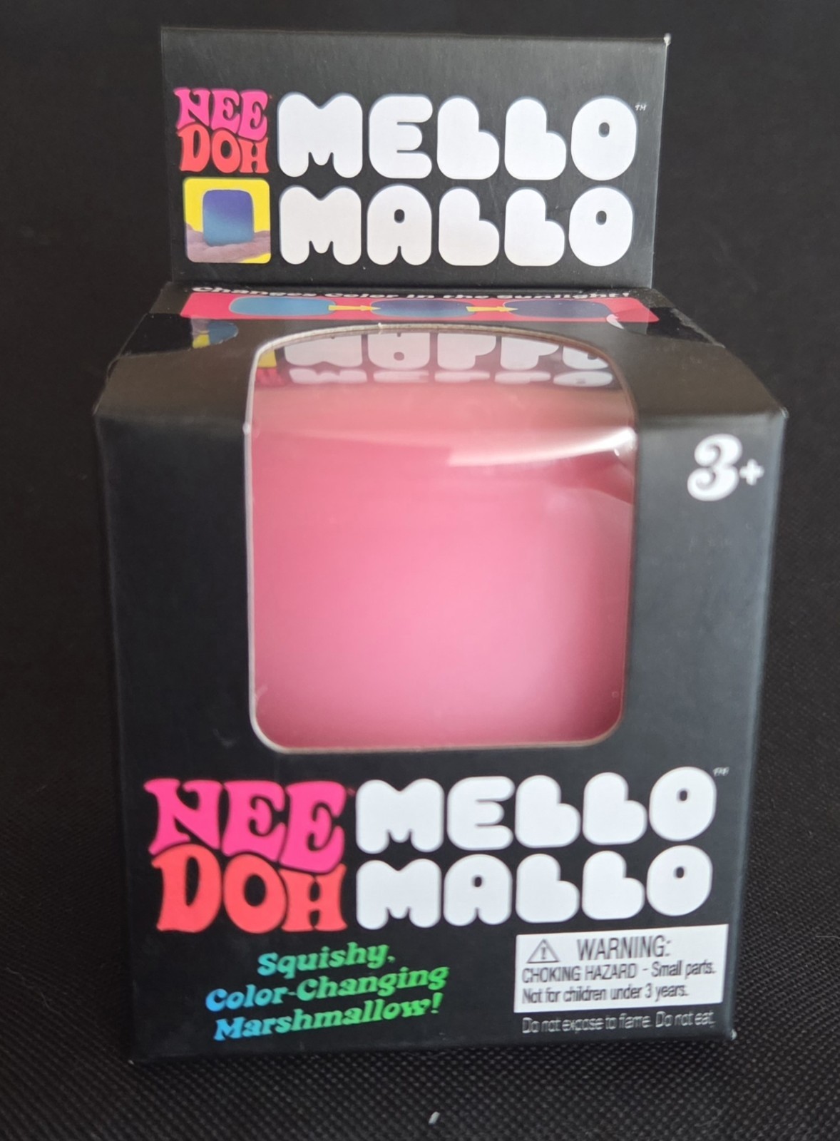 NEW Nee Doh Mello Mallo Color-Changing Marshmallow Squishy Squeeze Ball Pink