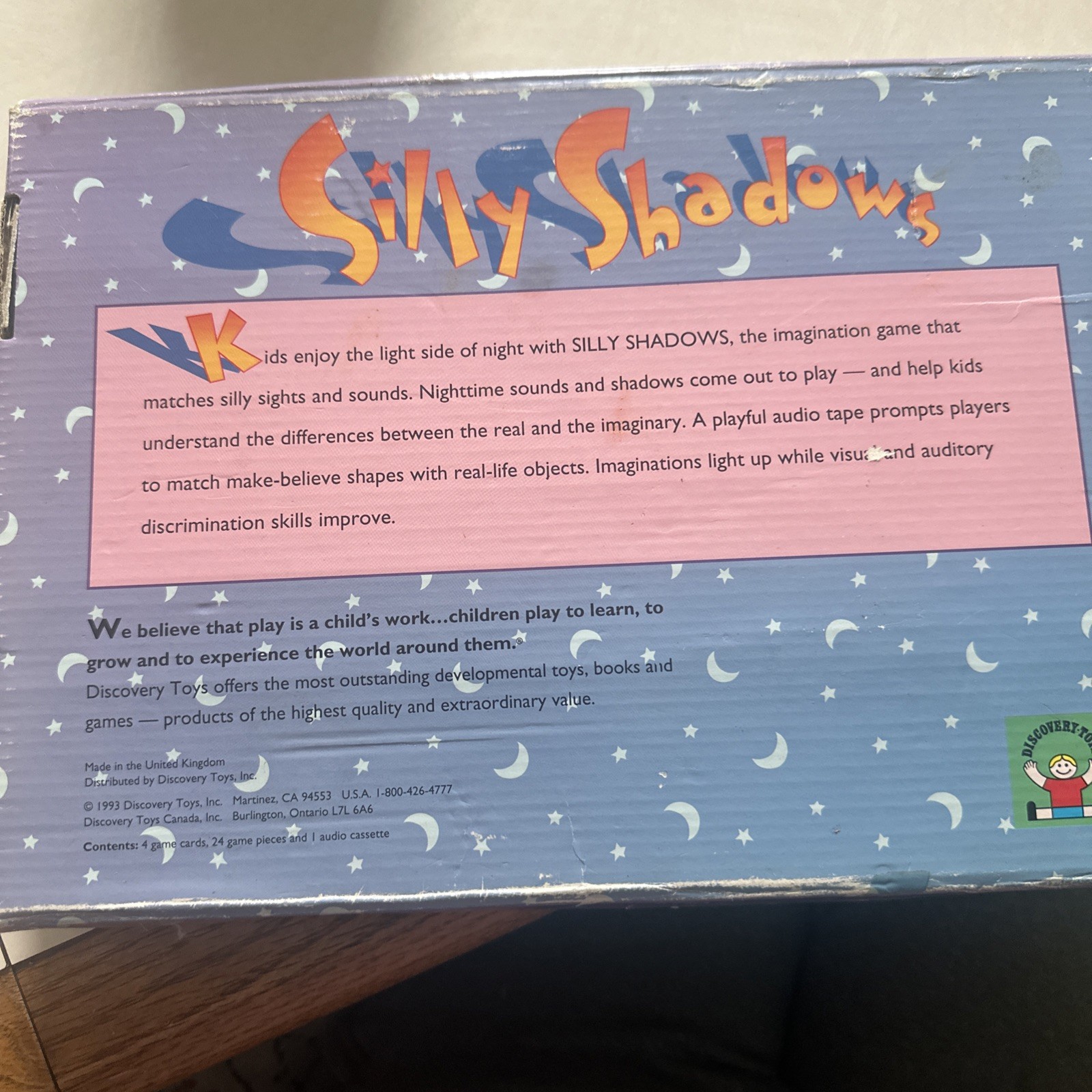 Vintage 1993 Discovery Toys Silly Shadows