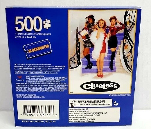 500pc BLOCKBUSTER PUZZLE JIGSAW FOOTLOOSE CLUELESS OFFICE SPACE FLASHDANCE MOVIE
