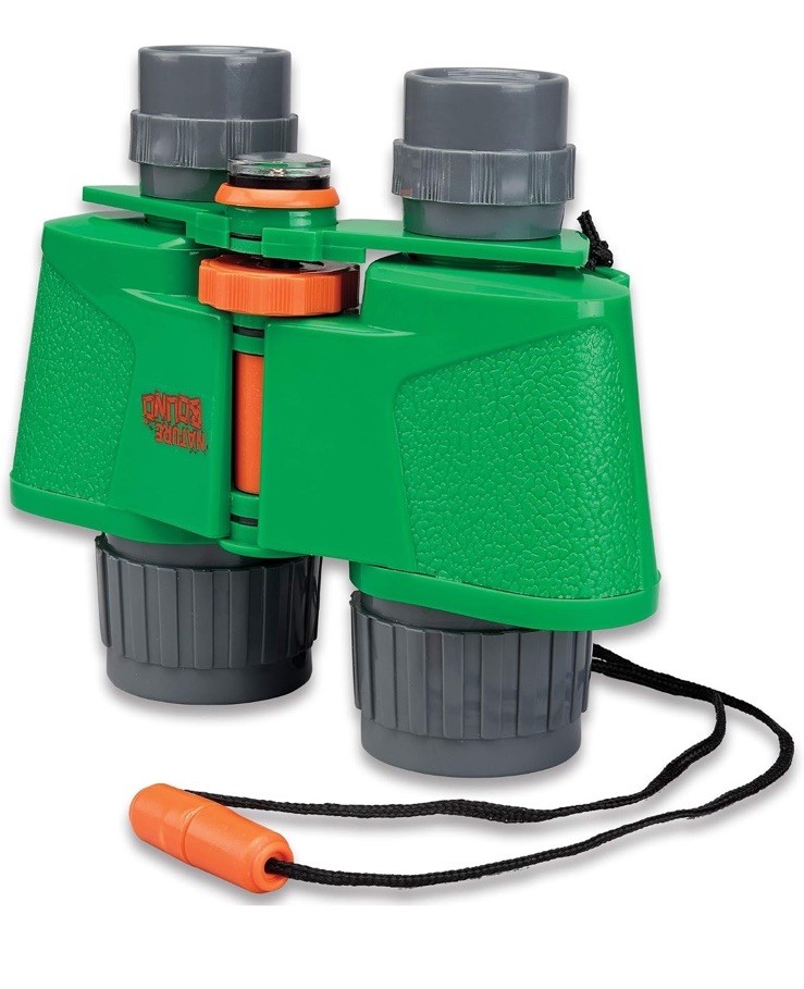 Nature Bound Kids Binoculars w/ Compass | Green 6×35 Outdoor Toy for Ages 3+