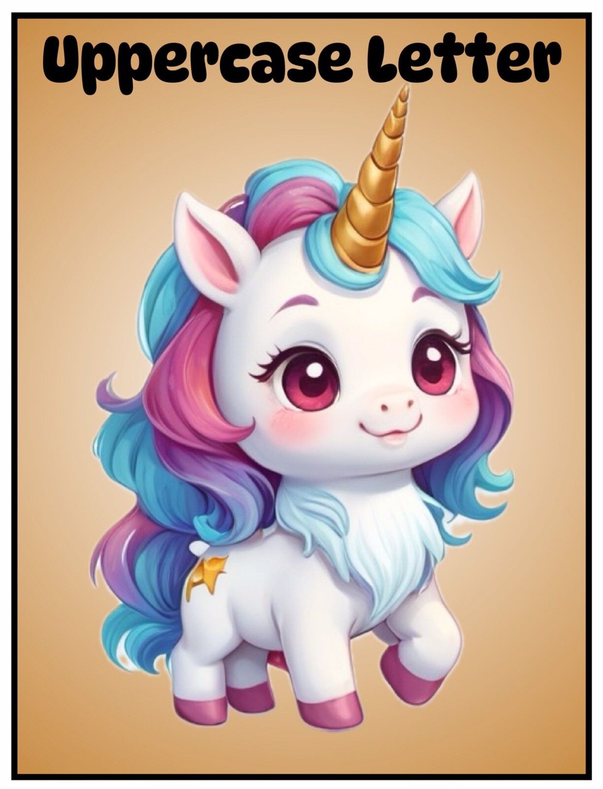 Unicorn letter Match Game – Uppercase & Lowercase Letter Sorting -DIY KIT