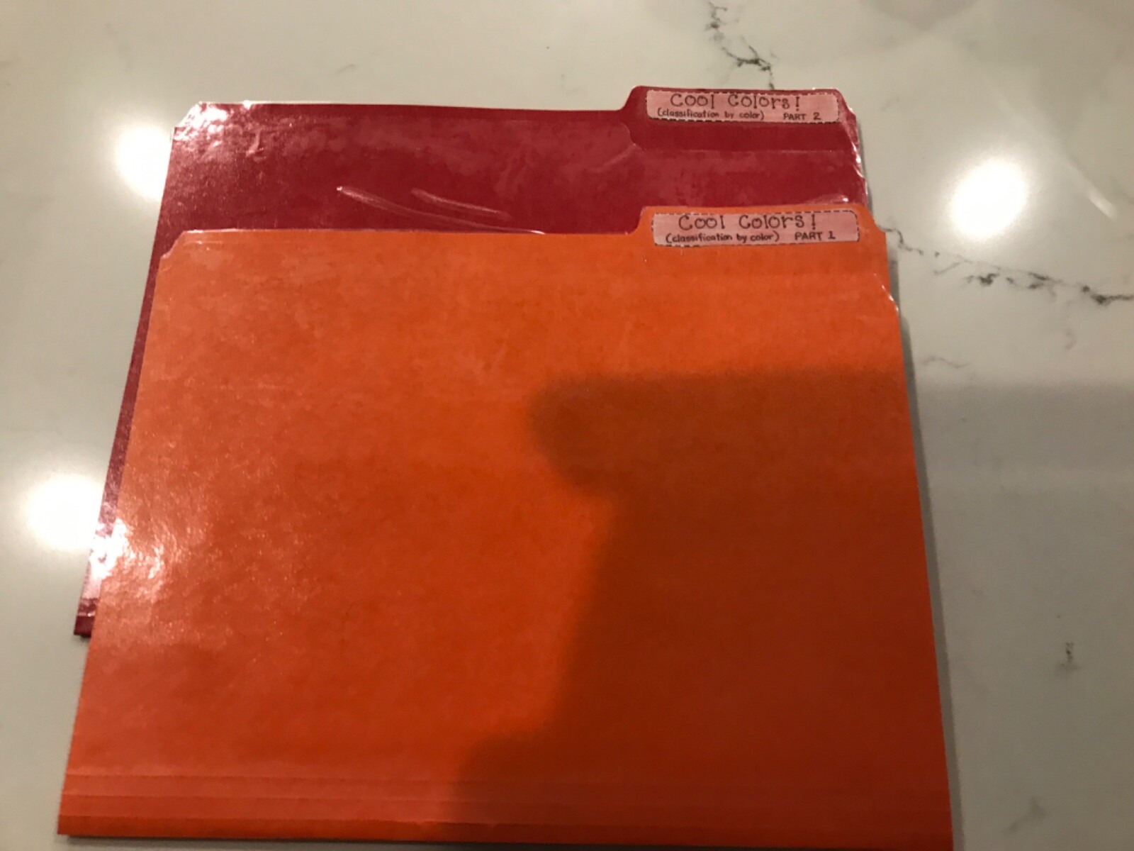 Cool Colors!! 2 games classification Grade PreK language arts file folder game
