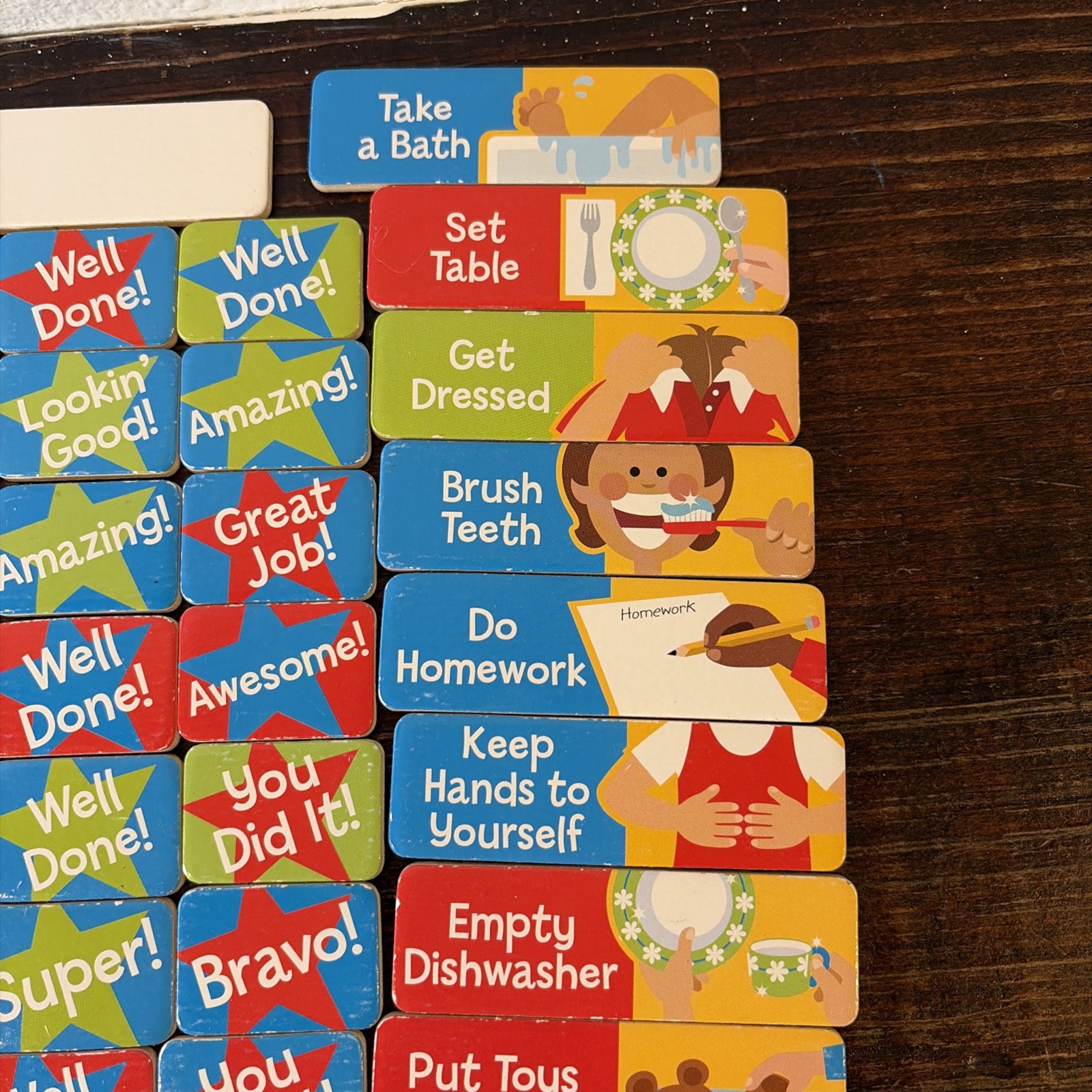 Kids Chore Reward Magnet Set Behavior Chart Praise Tasks Educational Lot