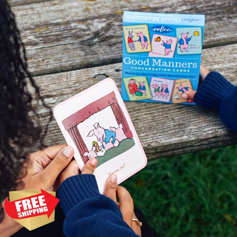 eeBoo Good Manners Flashcards Develops Social Emotional Skills