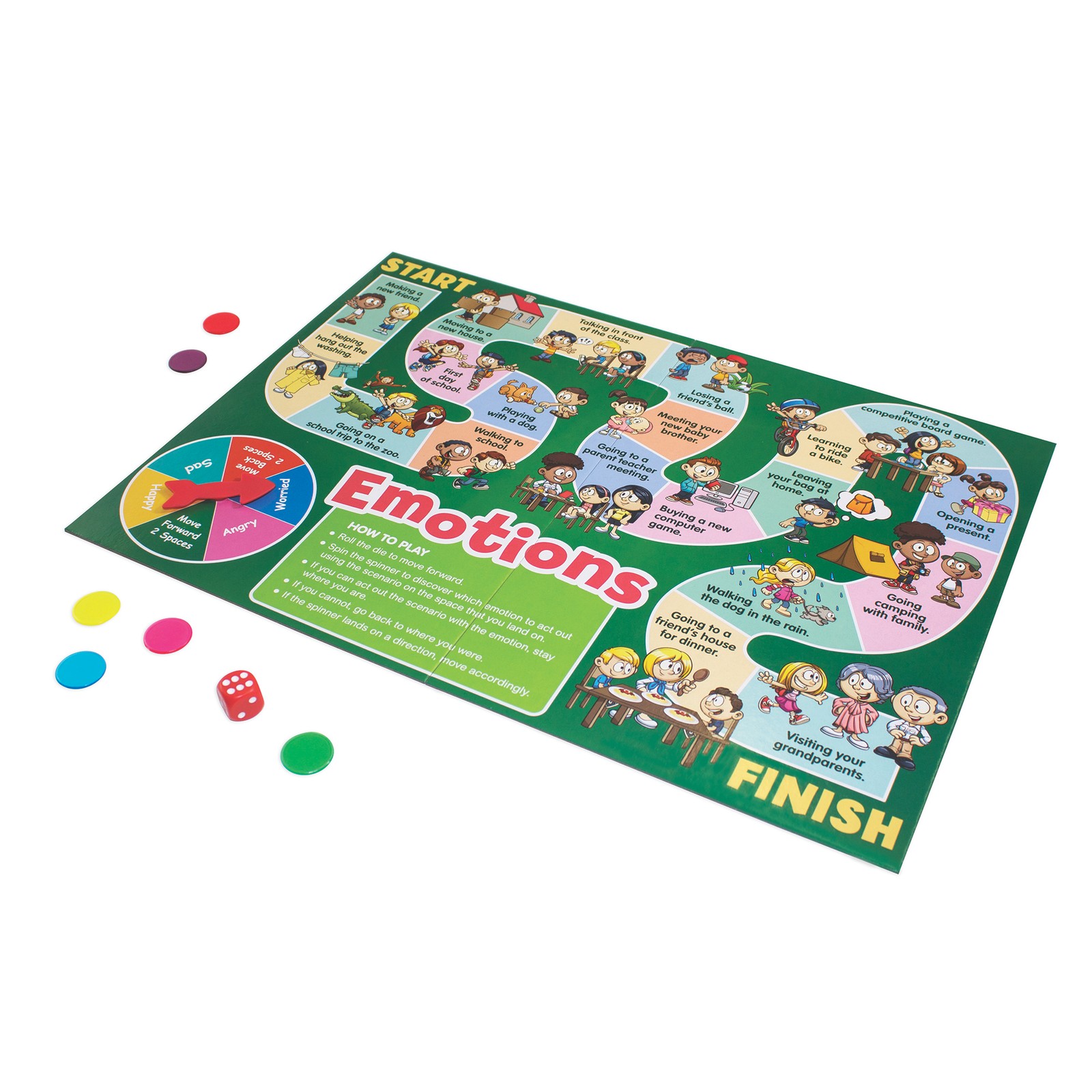 Social Skills Board Games, 4 Games, Ages 5-8, Empathy & Manners, Grade 1-2