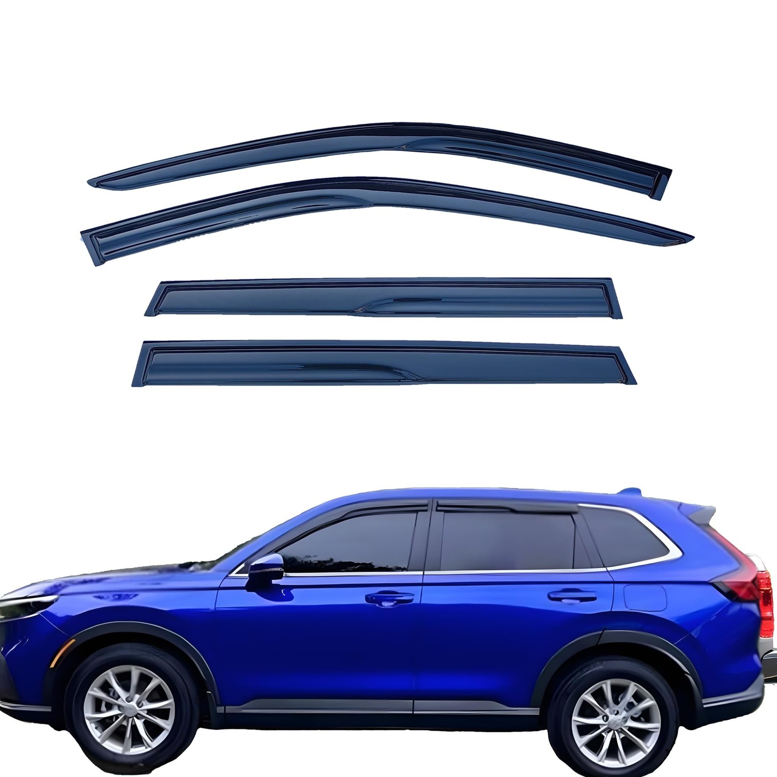 Matte Black 4PC Exterior Tape-On Rain Guards for 2023-2025 Honda CRV(CR-V) | …
