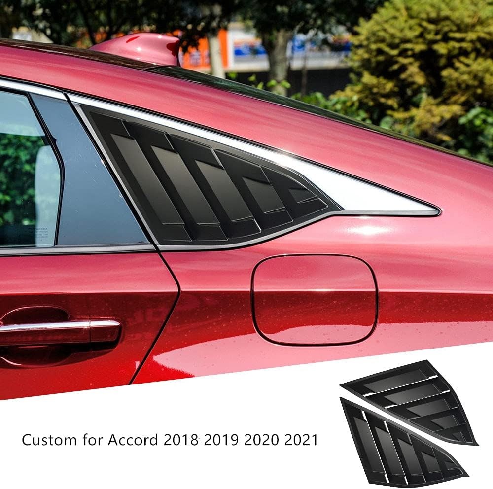 Sport Style Matte Black Window Louvers Honda Accord