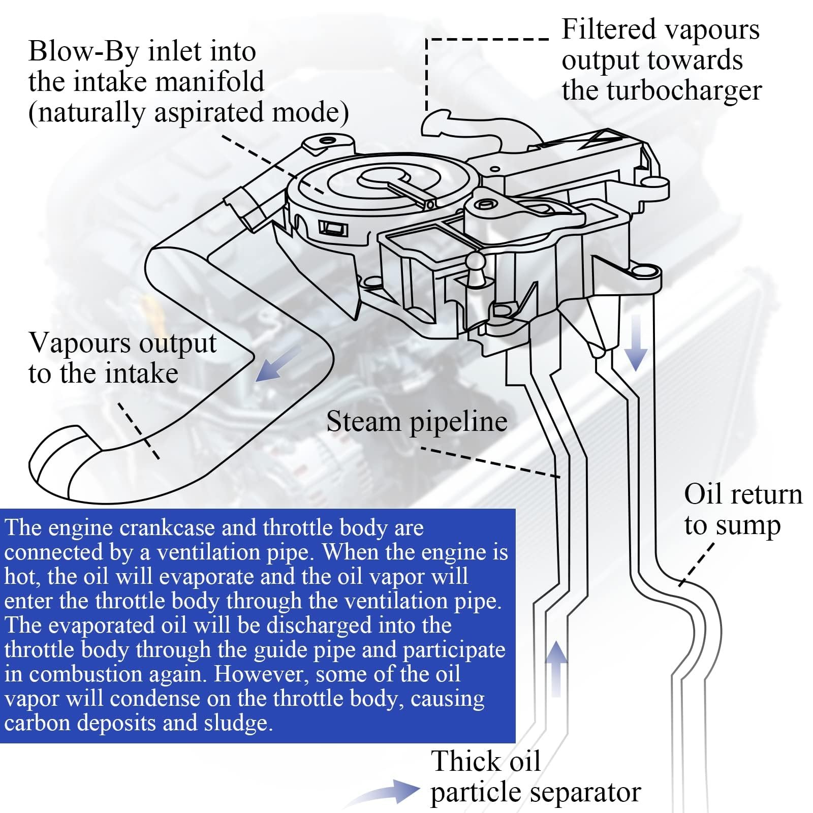 PCV Valve Engine Crankcase Vent Oil Separator with 1/8 Inch