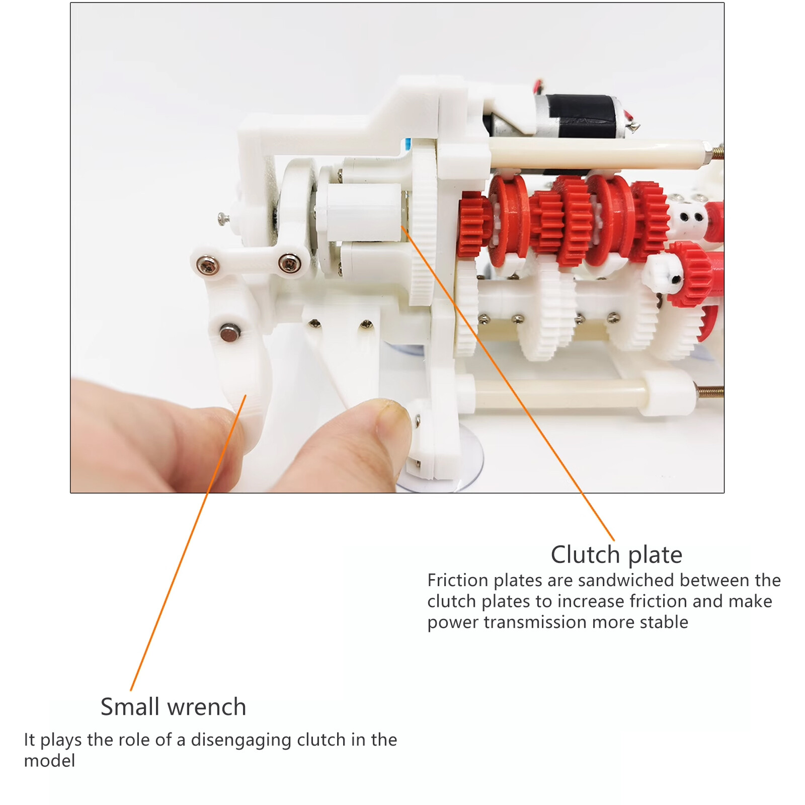 Finished 3D Printing 5MT Transmission Model Gearbox Model 5 Forward Gear+Clutch