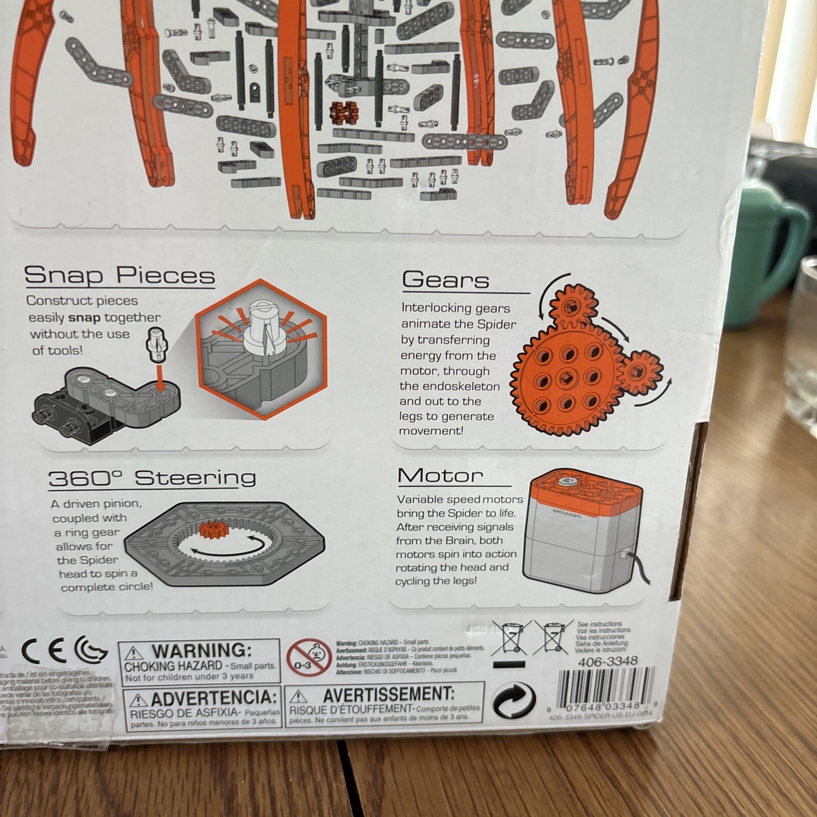 Vex Robotic Spider Construction Kit 350 Pieces
