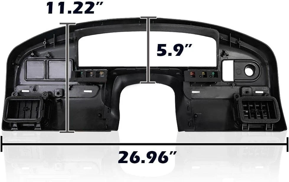 PIT66 Dash Panel Bezel Cover, Compatible with 1992-1997 Ford F150 F250 F350 Dash