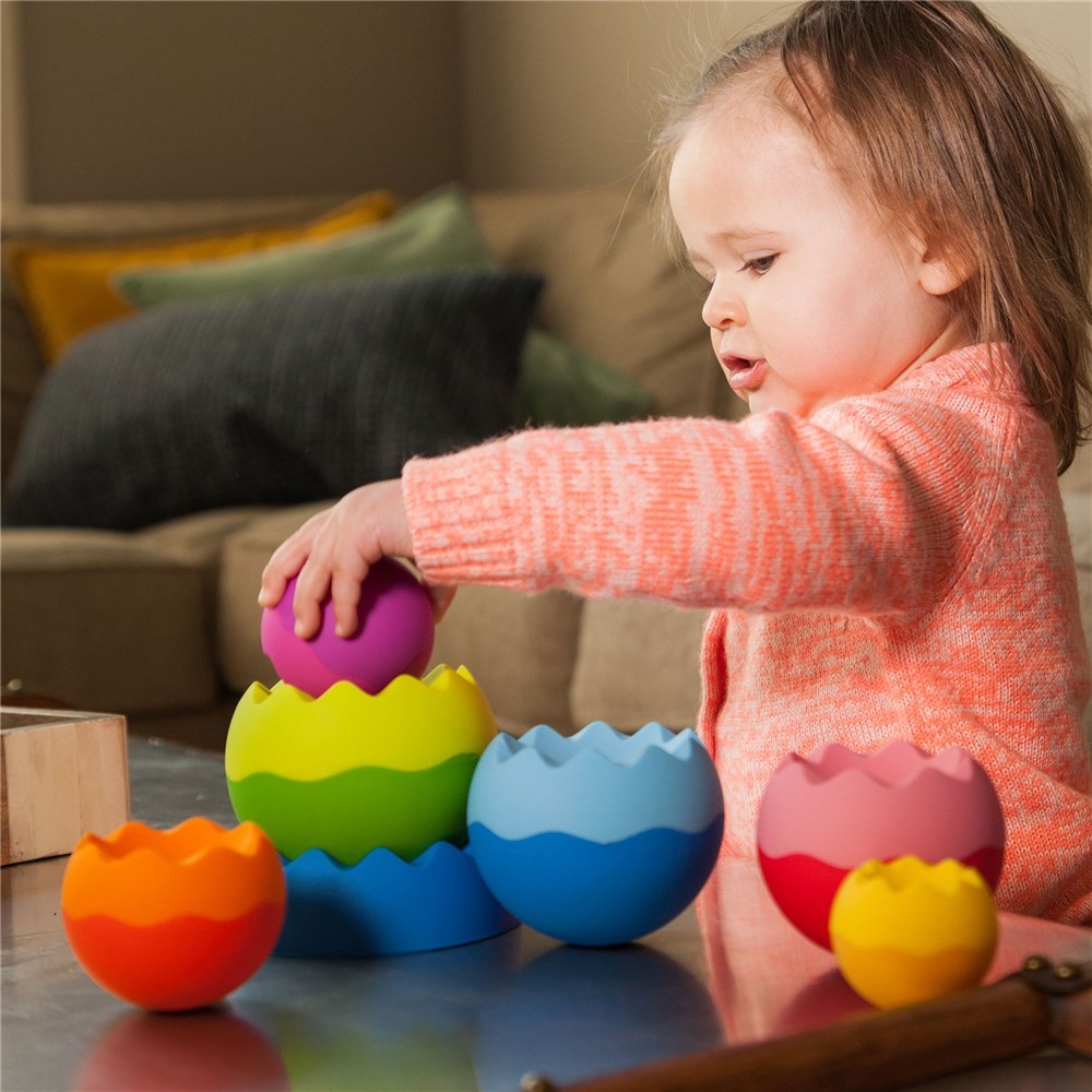 Fat Brain Toy Co Tobbles Neo 6m-4y for Baby/Kids/BPA Free Stackable/Stacking Toy