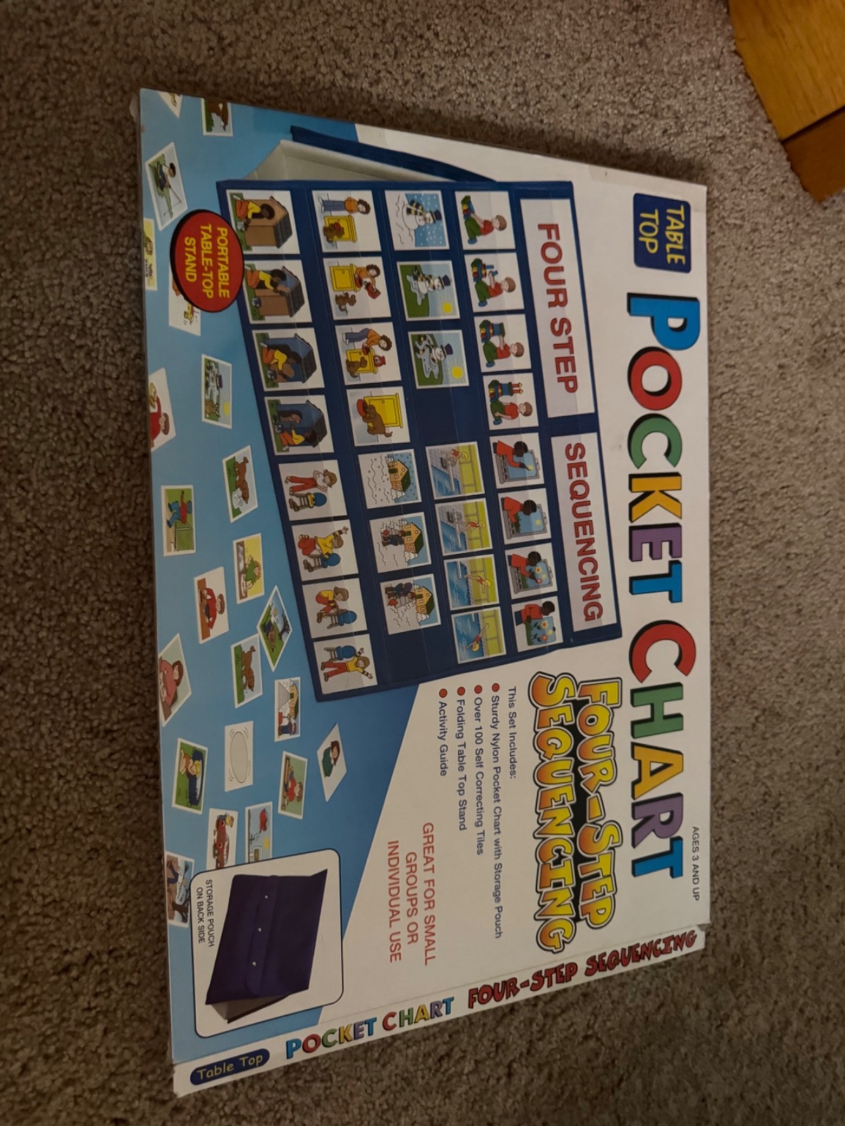 Table Top Pocket Chart Four Step Sequencing for Classroom or Homeschool