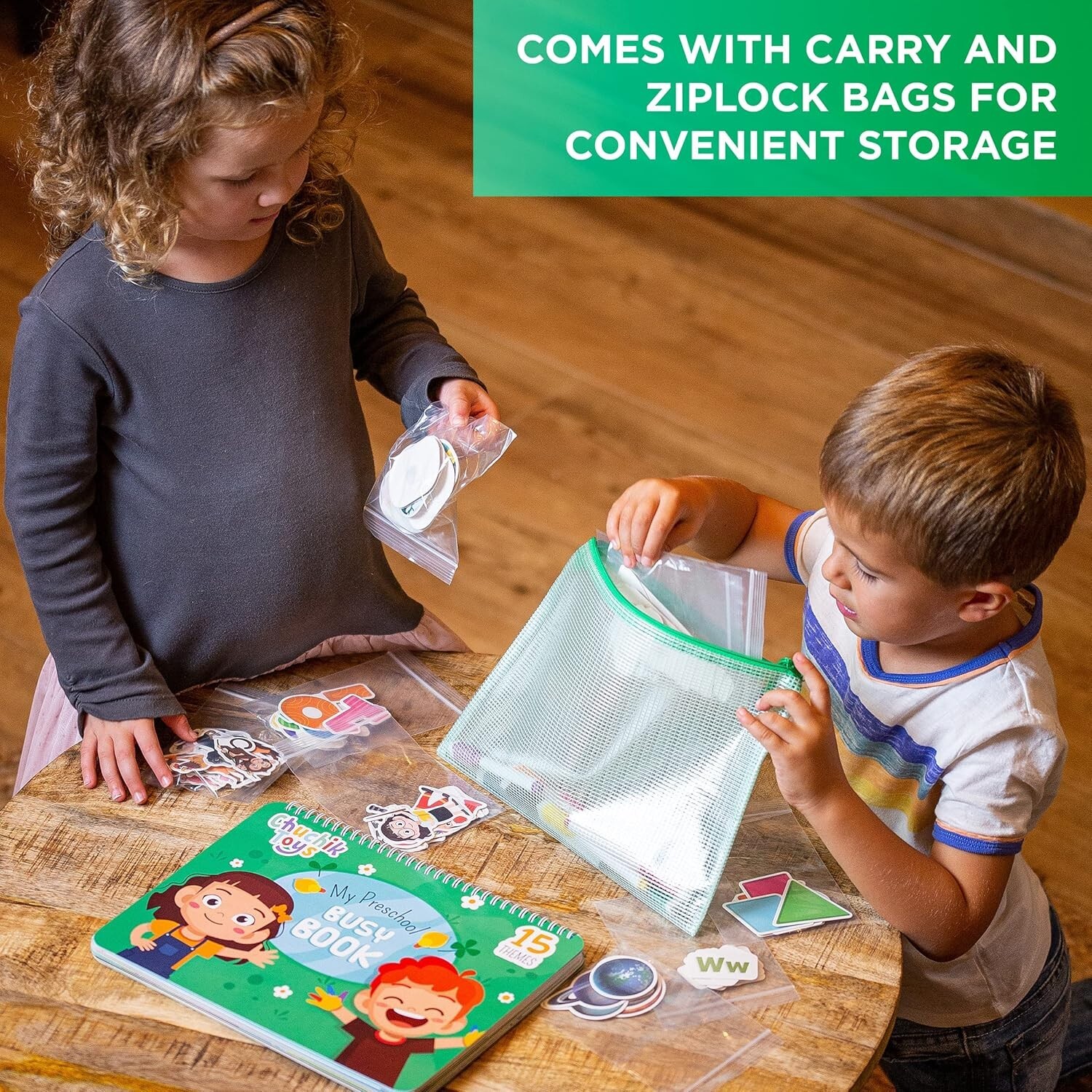 Preschool Busy Book for Toddlers 1-3-4 with 8 Colorful Markers – 30 Page Montess