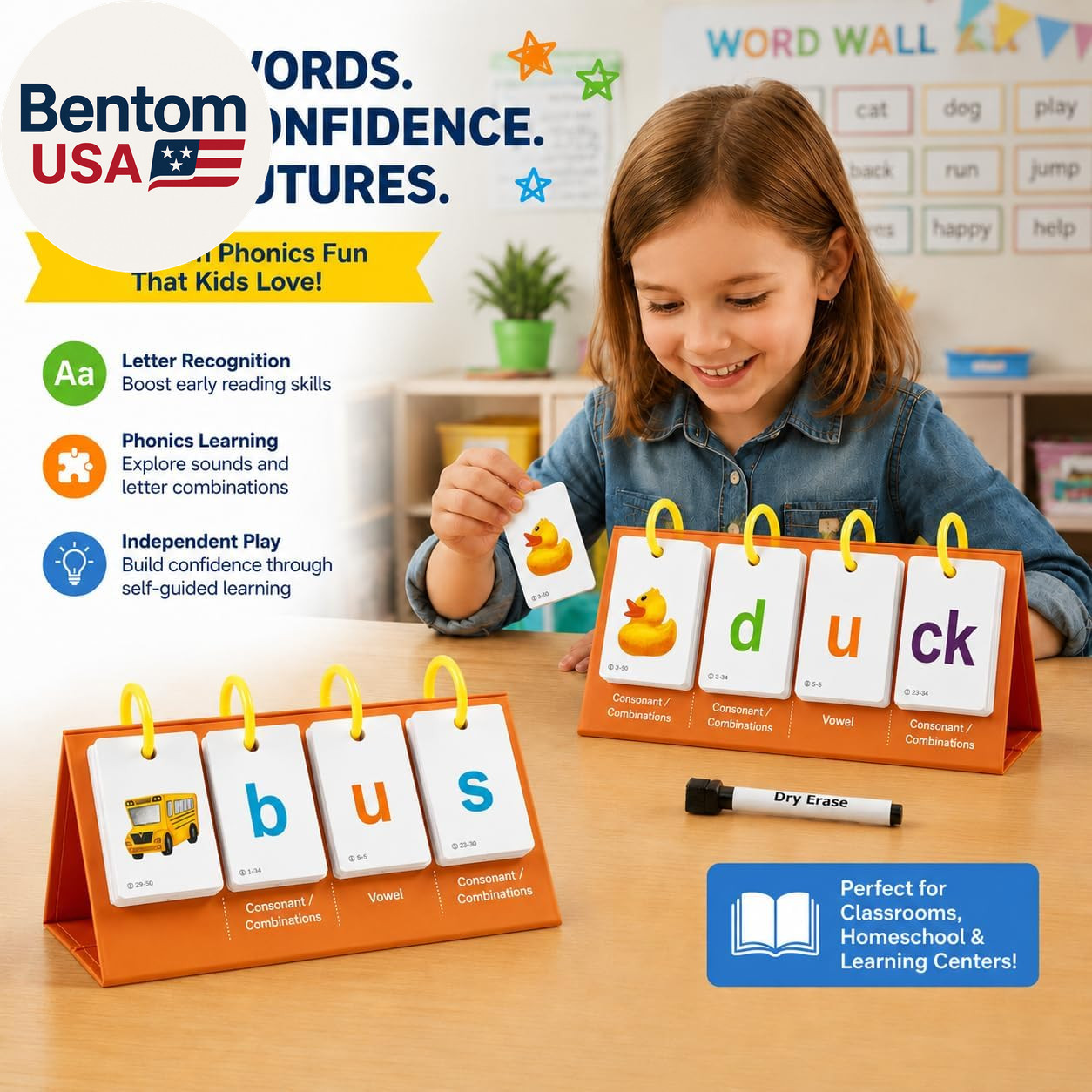 Phonics Flash Cards for Kids 3-8, Sight Words Flash Cards for Kindergarten 1St 2