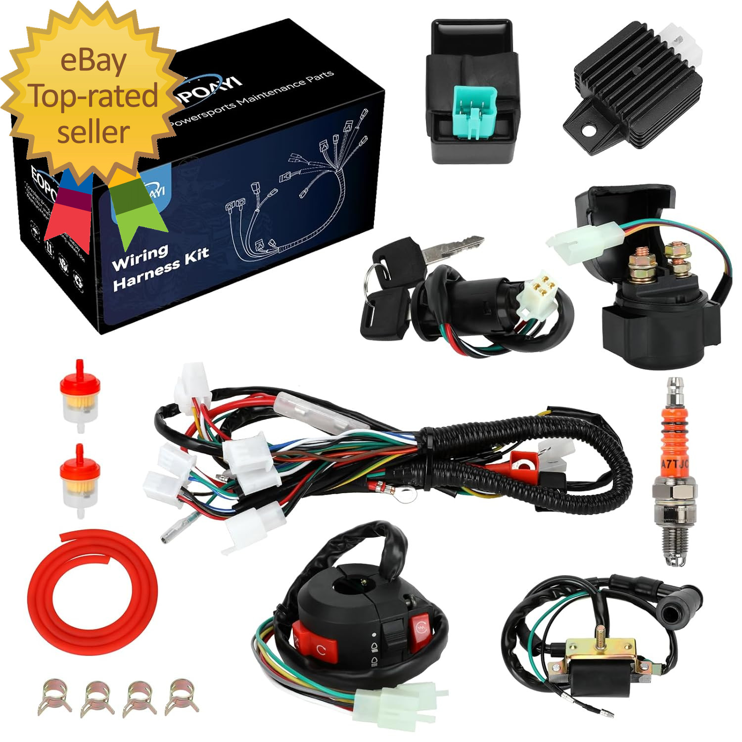 Electric Wiring Harness Kit Compatible with Taotao Coolster 110Cc 125Cc